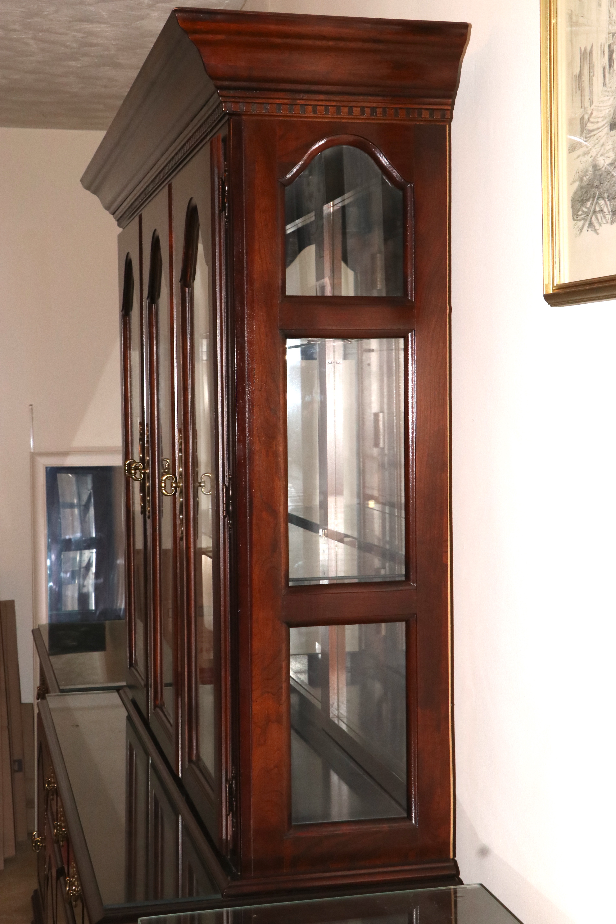 Kincaid "Cherry Mountain II" China Cabinet with Side Cabinets