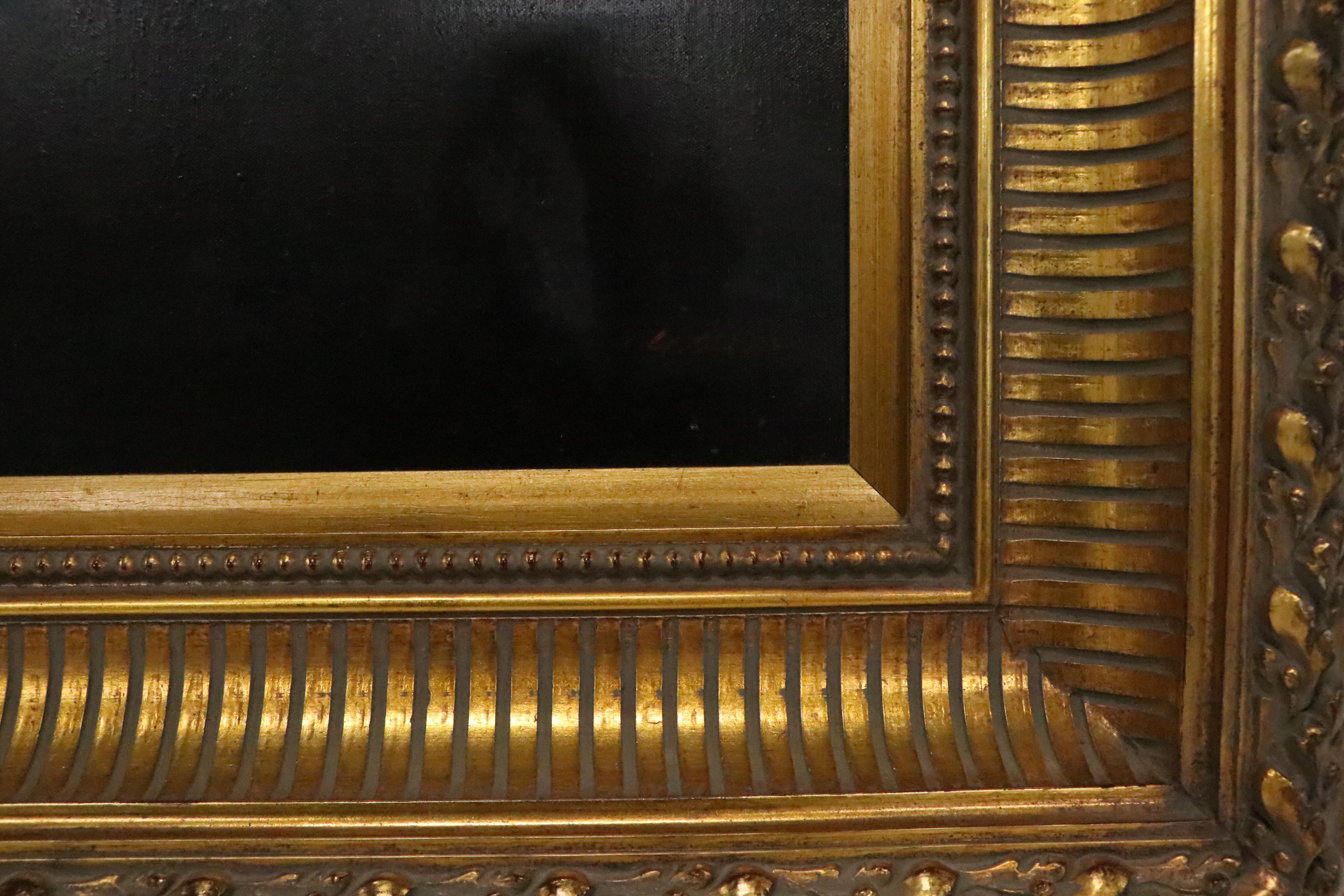 G. Serrure Oil Portrait Painting of 18th Century Man, Late 20th Century