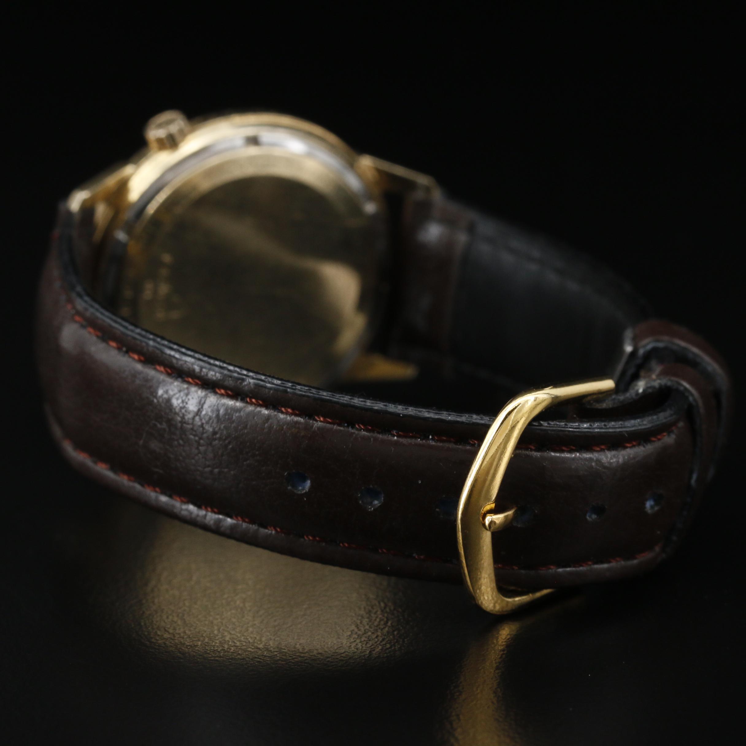 1969 Bulova Accutron Calendar 14K Gold Tuning Fork Watch