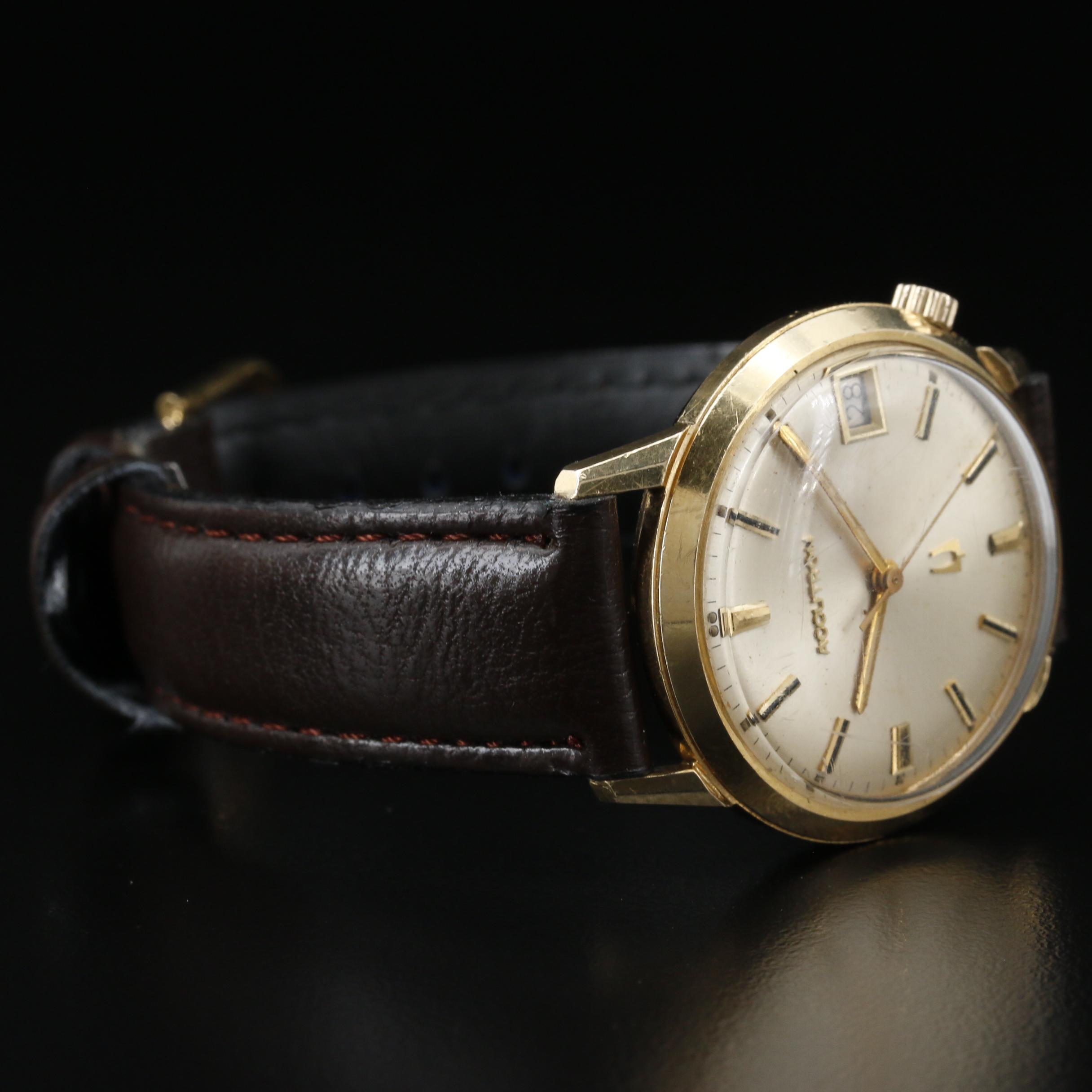 1969 Bulova Accutron Calendar 14K Gold Tuning Fork Watch