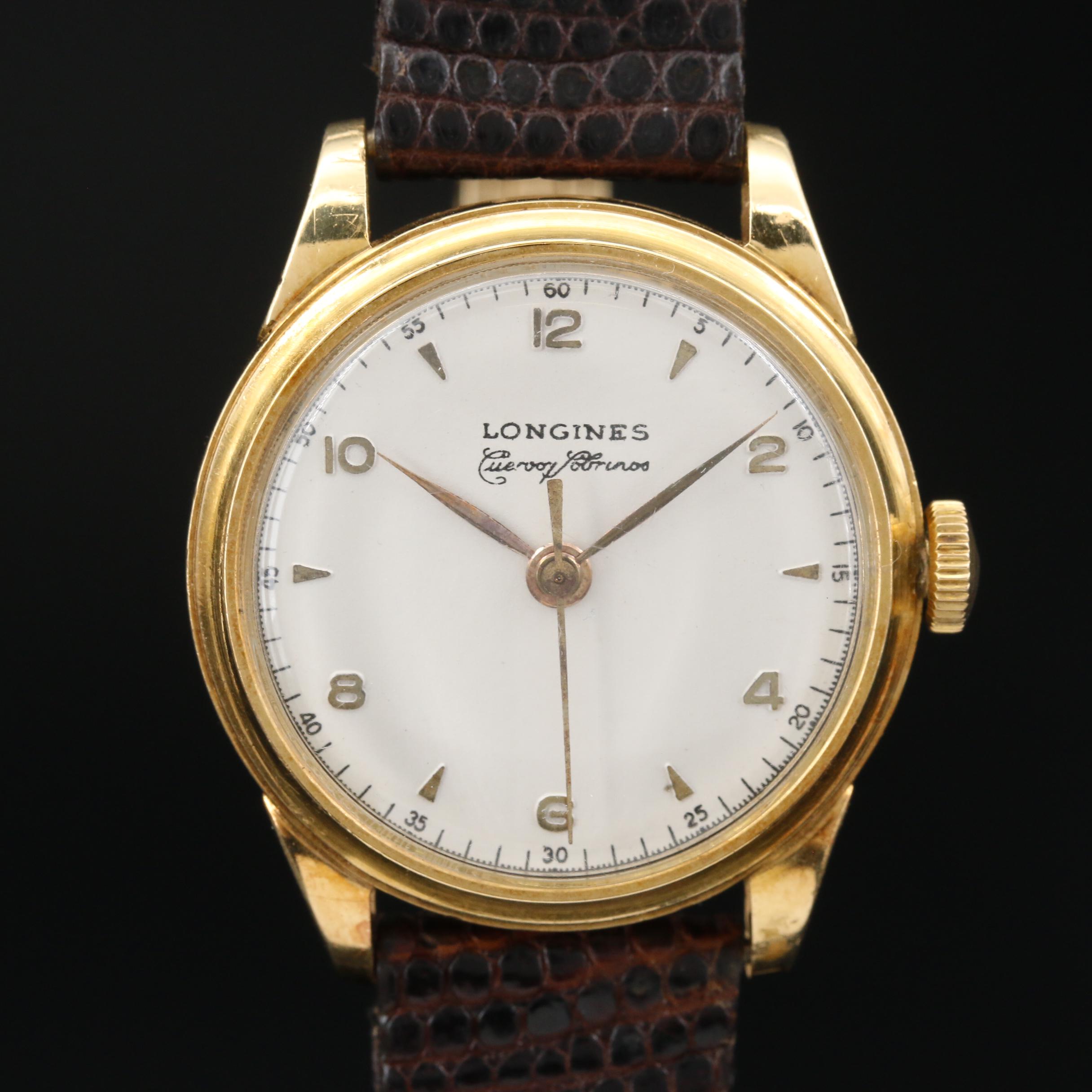 1948 Longines Cuervo Y Sobrinos Co-Signed 18K Stem Wind Watch