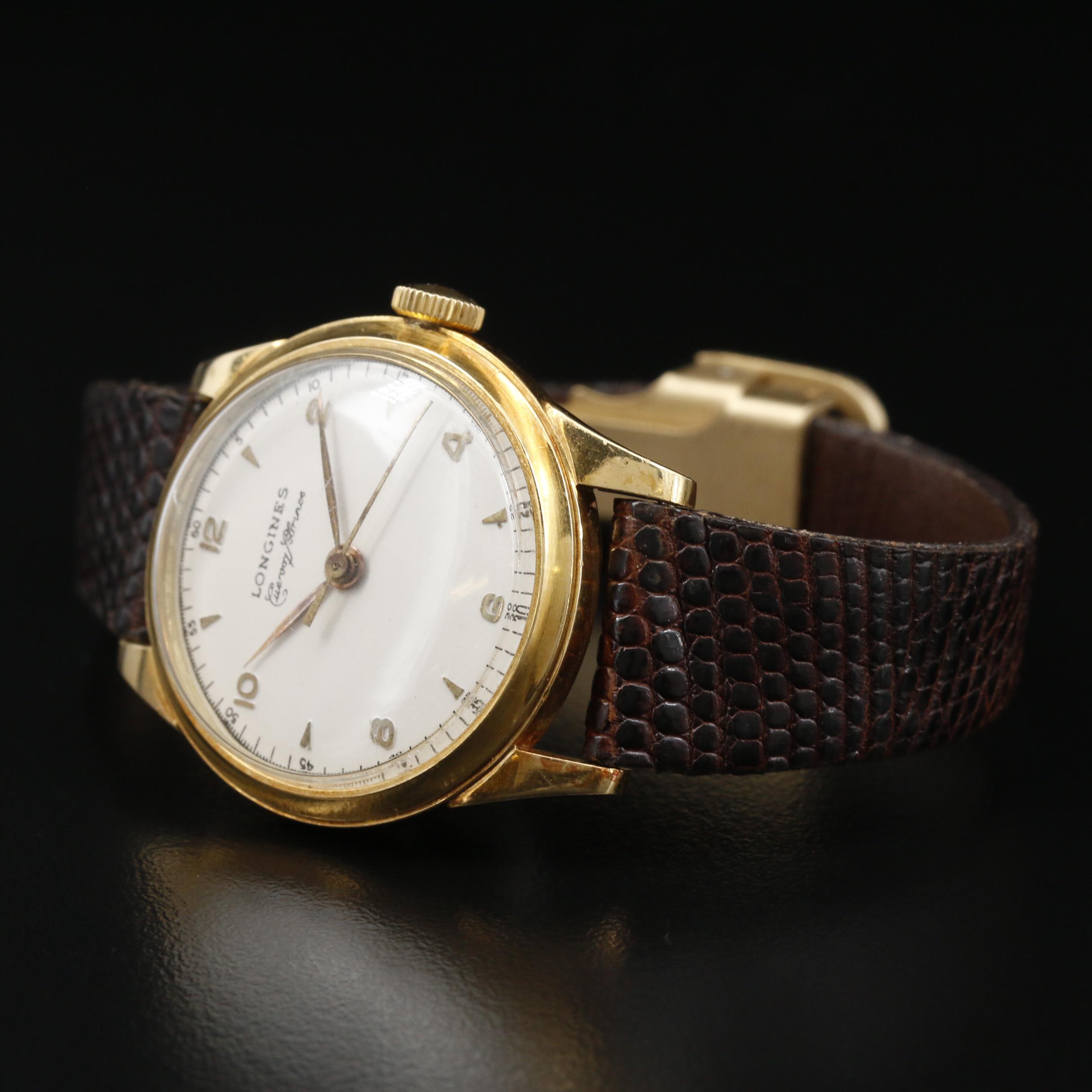 1948 Longines Cuervo Y Sobrinos Co-Signed 18K Stem Wind Watch
