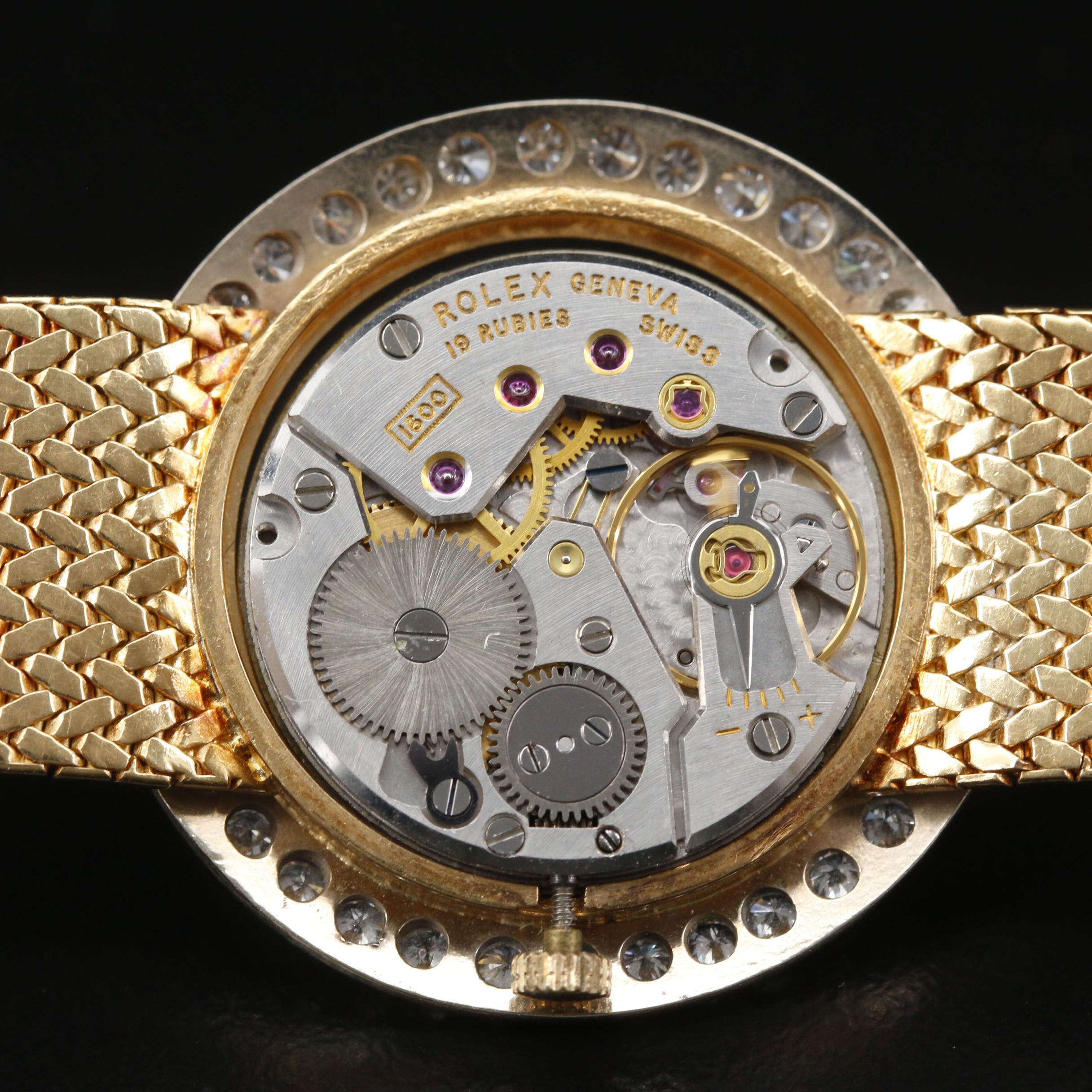 Rolex "Cellini" 1.20 CTW Diamond and 18K Gold Stem Wind Watch