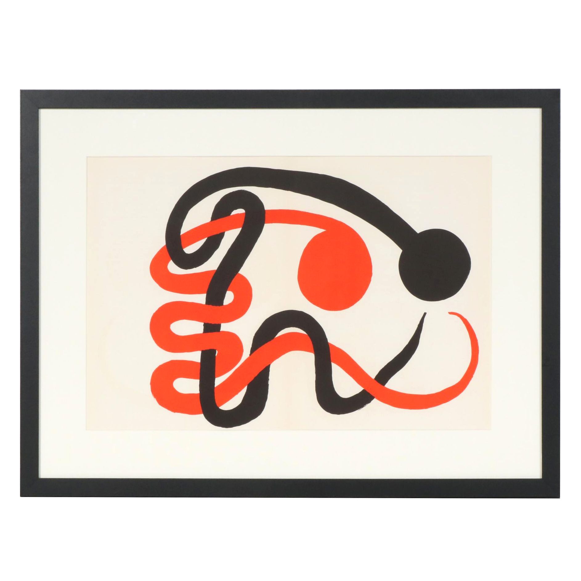 Alexander Calder Color Lithograph for "Derrière le Miroir", 1973