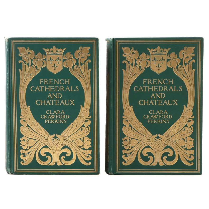 First Edition "French Cathedrals and Chateaux" Two-Volume Set, 1903