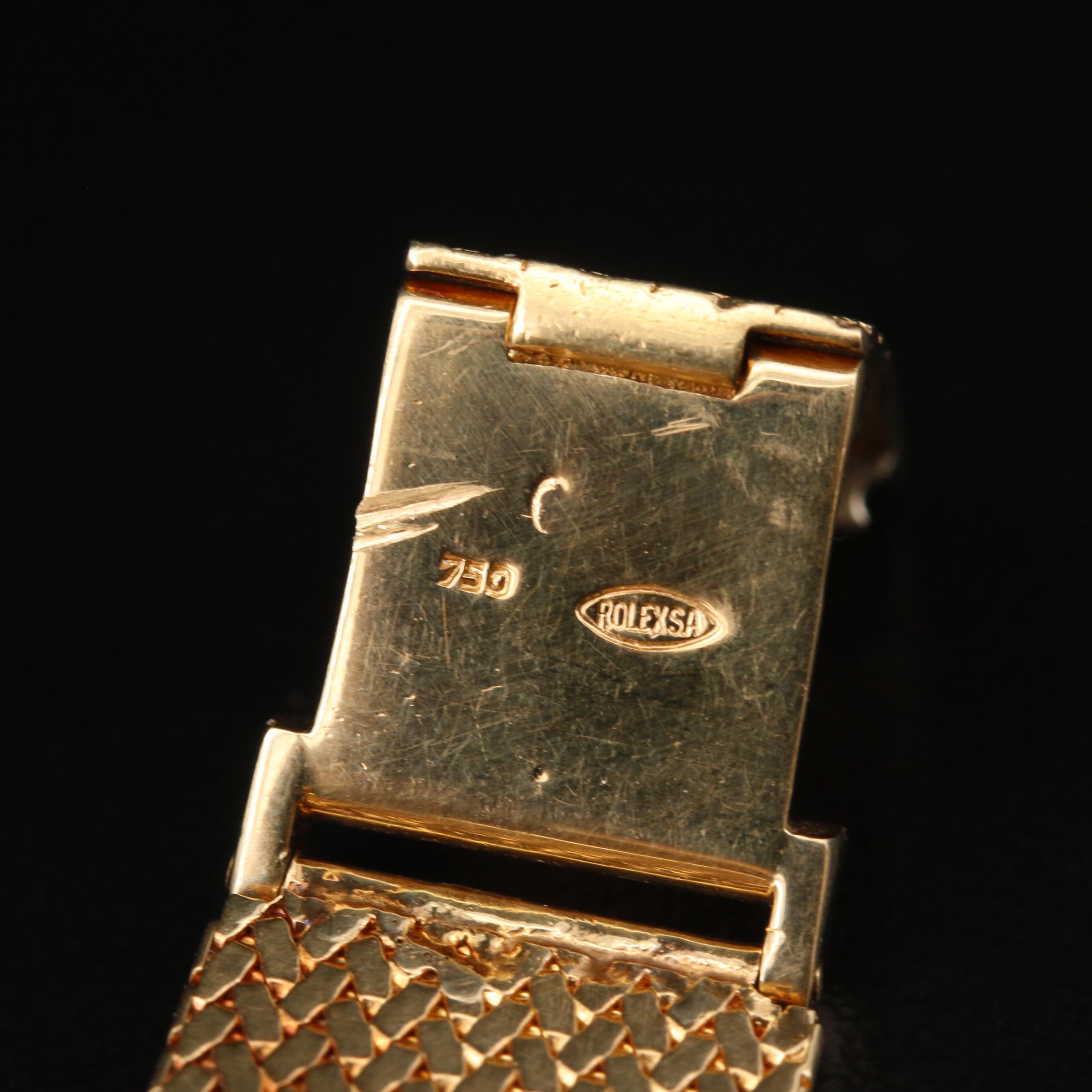 Rolex "Cellini" 1.20 CTW Diamond and 18K Gold Stem Wind Watch