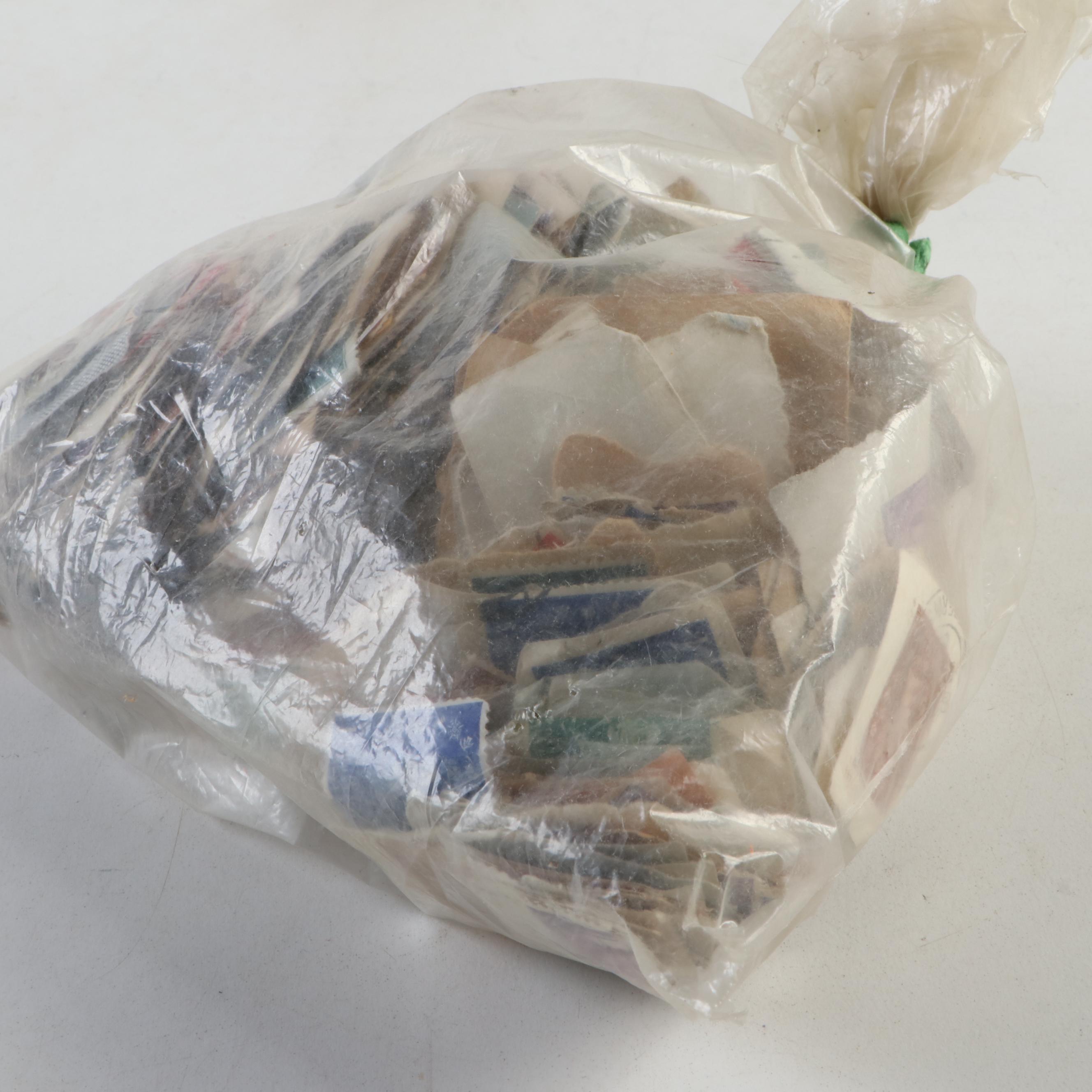 Collection of Vintage Foreign Postage Stamps, Covers and Postcards