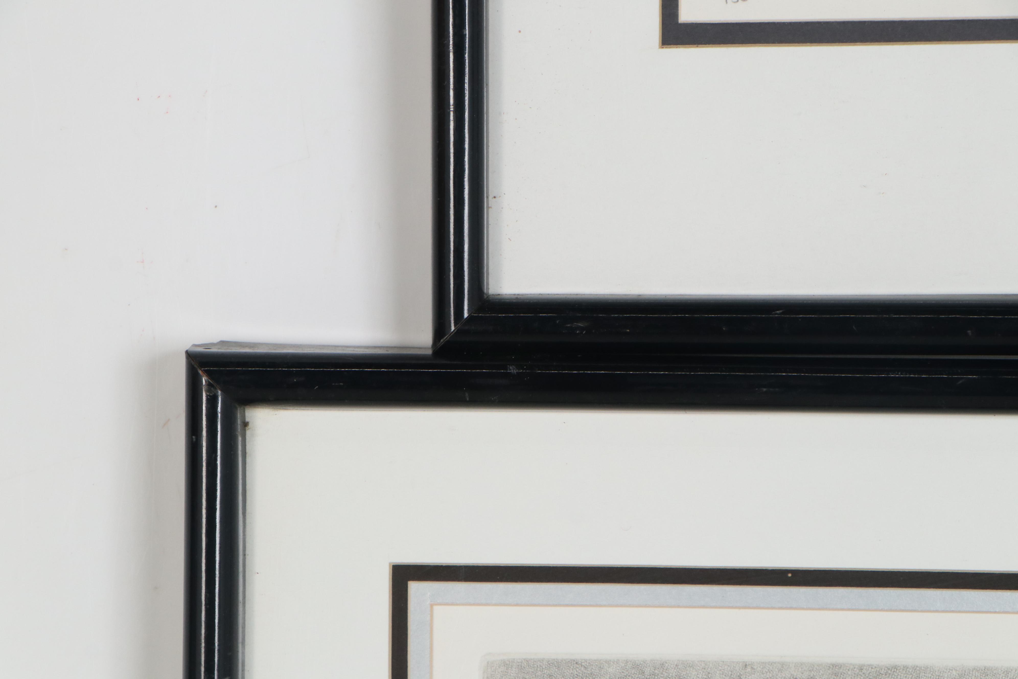 Philip C. Thompson Etchings "Ebbet's Field" and "Comiskey Park," 1990