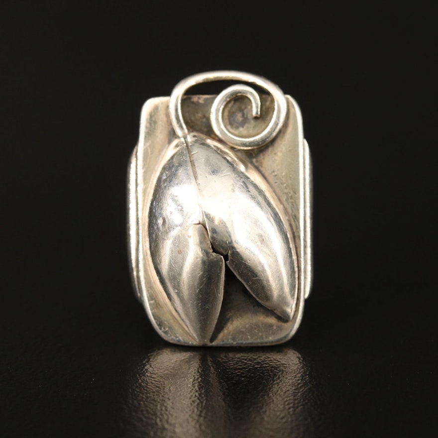 Modernist Paul Lobel Sterling Silver Tulip Ring