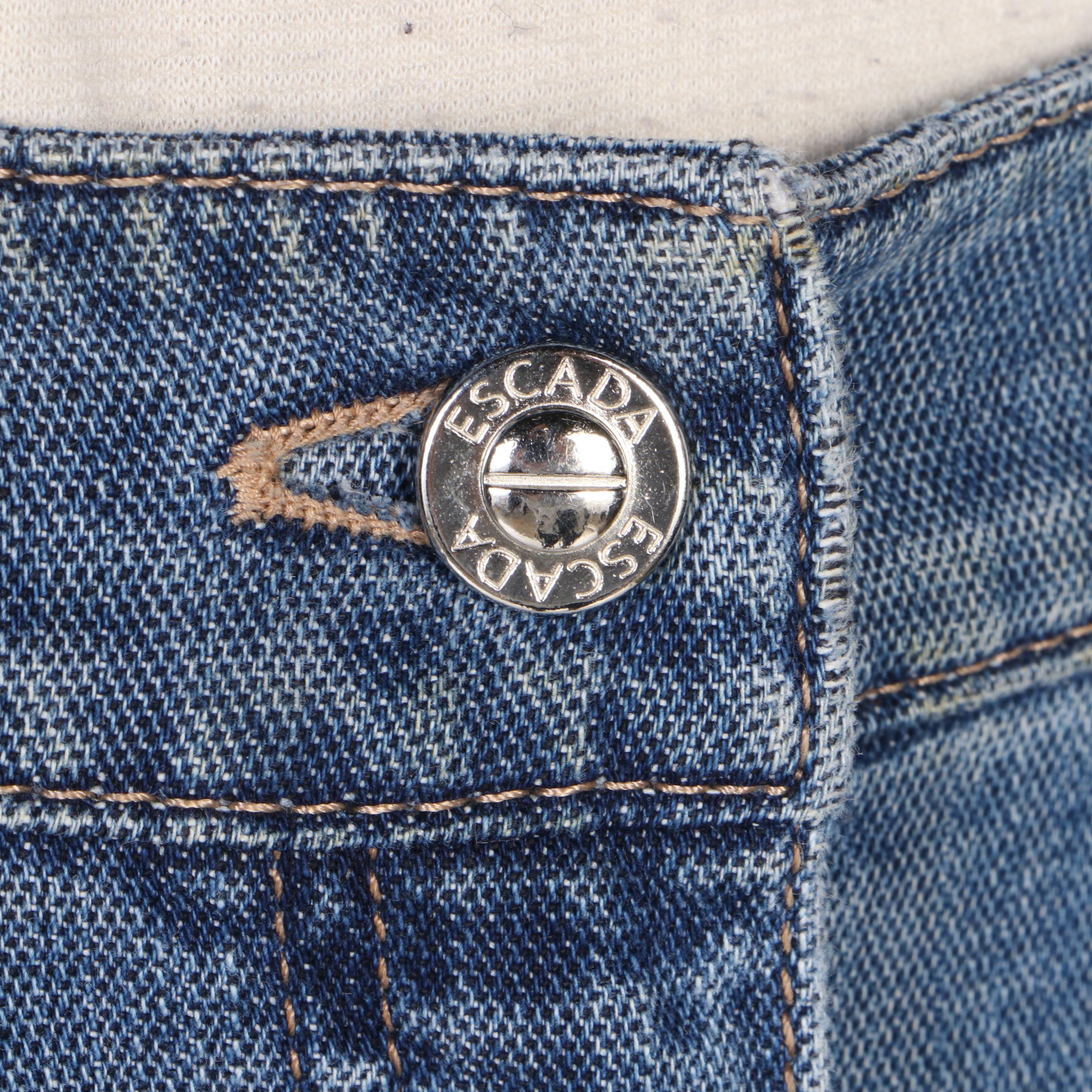 Escada Rhinestone Embellished Jeans and Capris