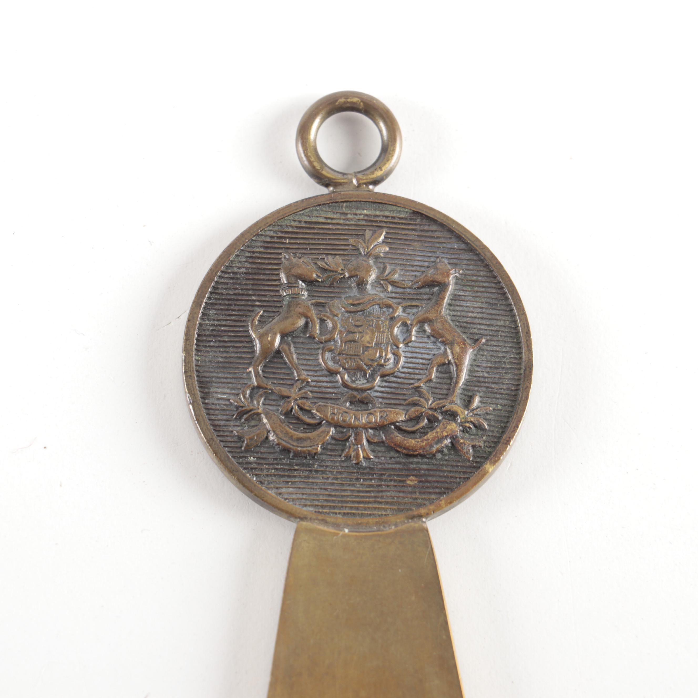 Parker Fountain Pen with Brass Paperweight and Italian Bottle Opener