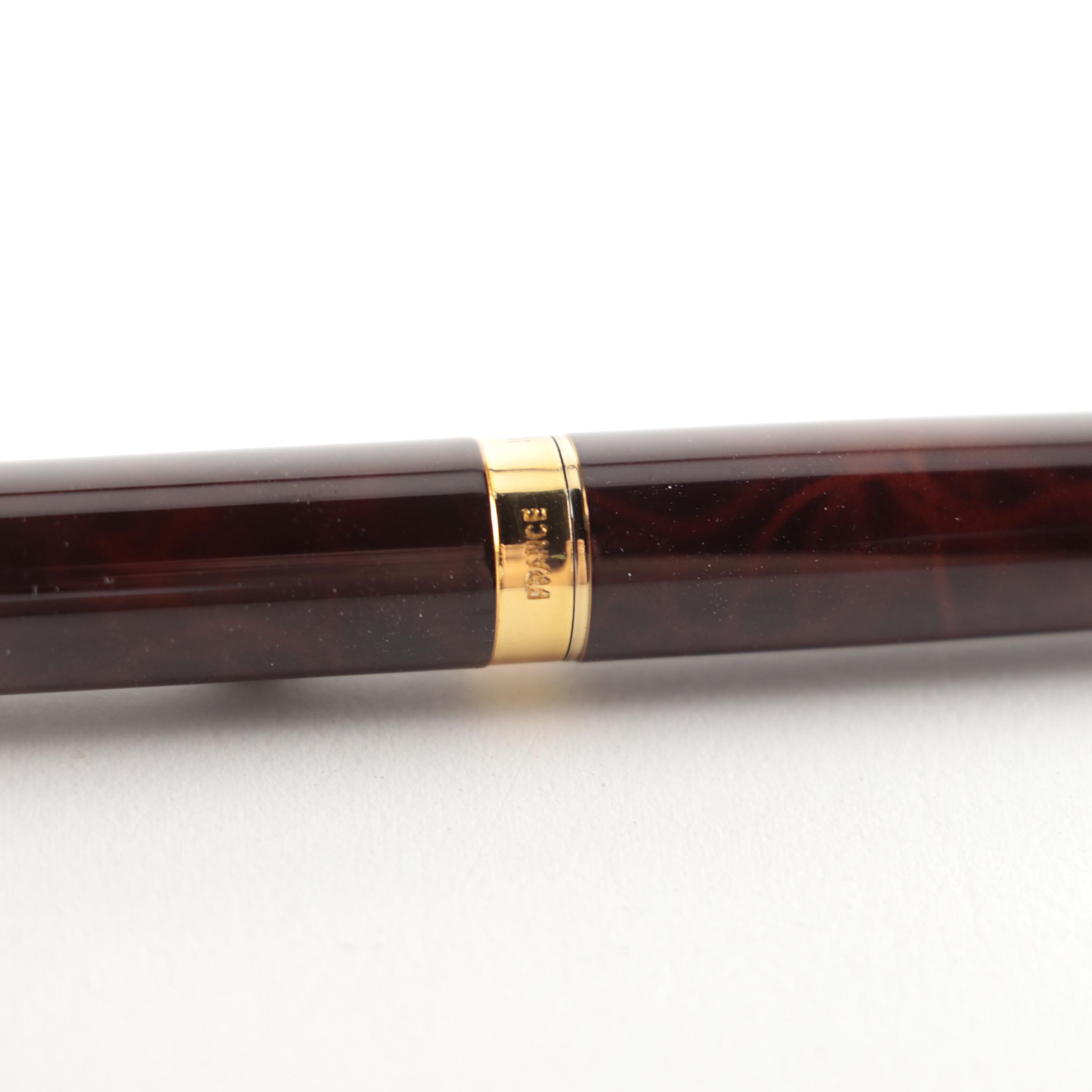 Parker Fountain Pen with Brass Paperweight and Italian Bottle Opener