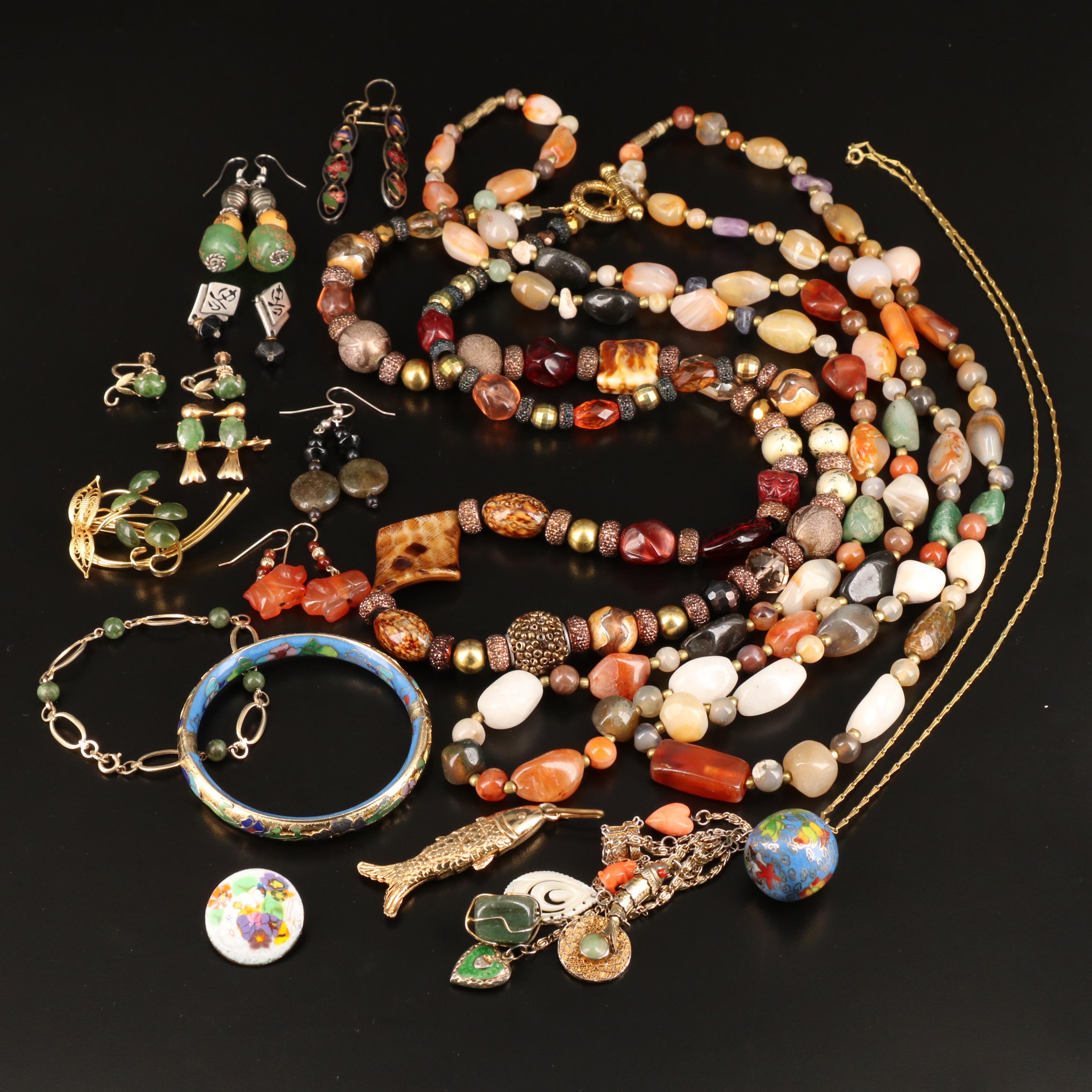 Jewelry Featuring Krementz, Ronci, Amethyst and Agate