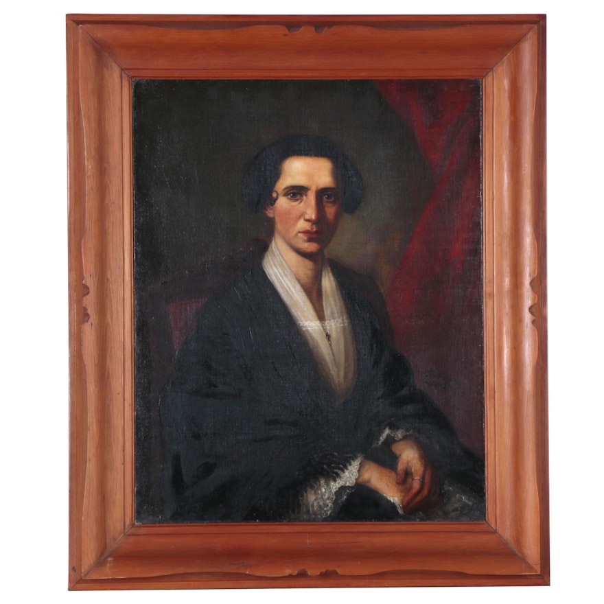 John Aubery Portrait Oil Painting, 1854