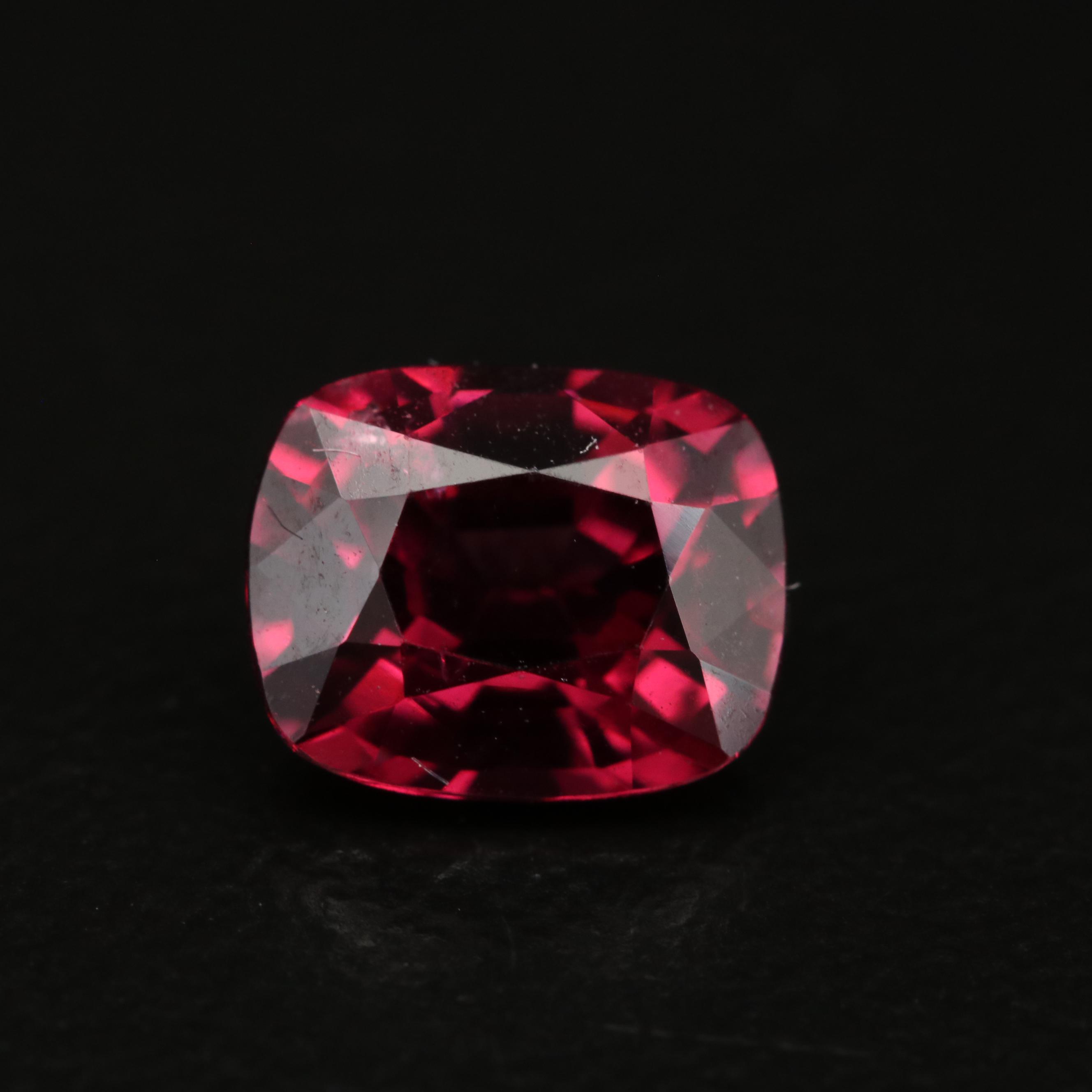 Loose 1.36 CT Rectangular Cushion Faceted Spinel