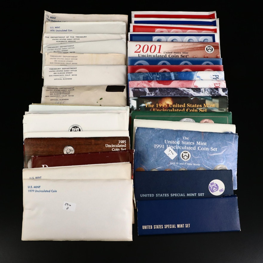 Thirty US Mint Uncirculated Coin Sets