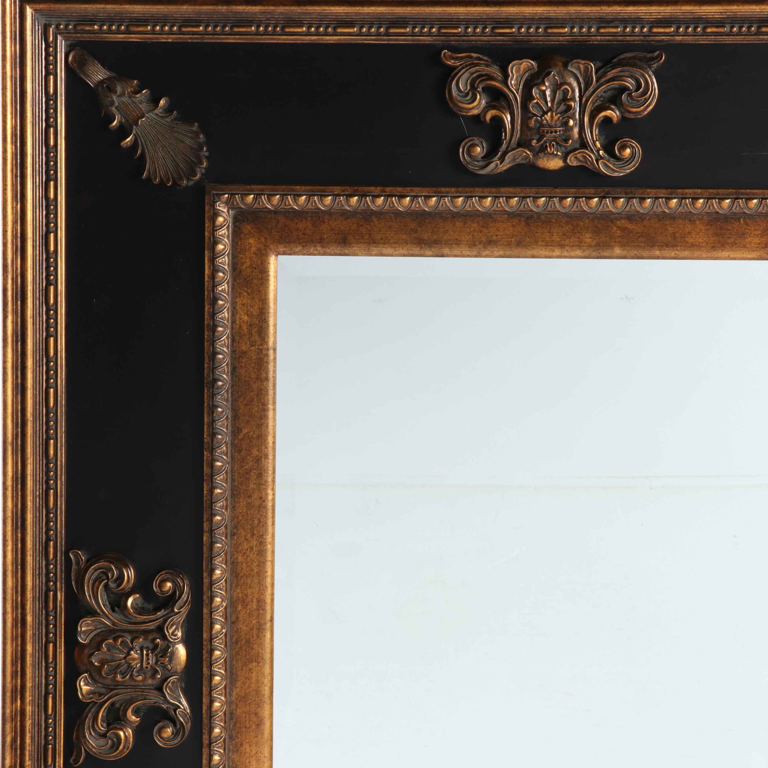 Large Uttermost Ebonized and Parcel-Gilt Mirror