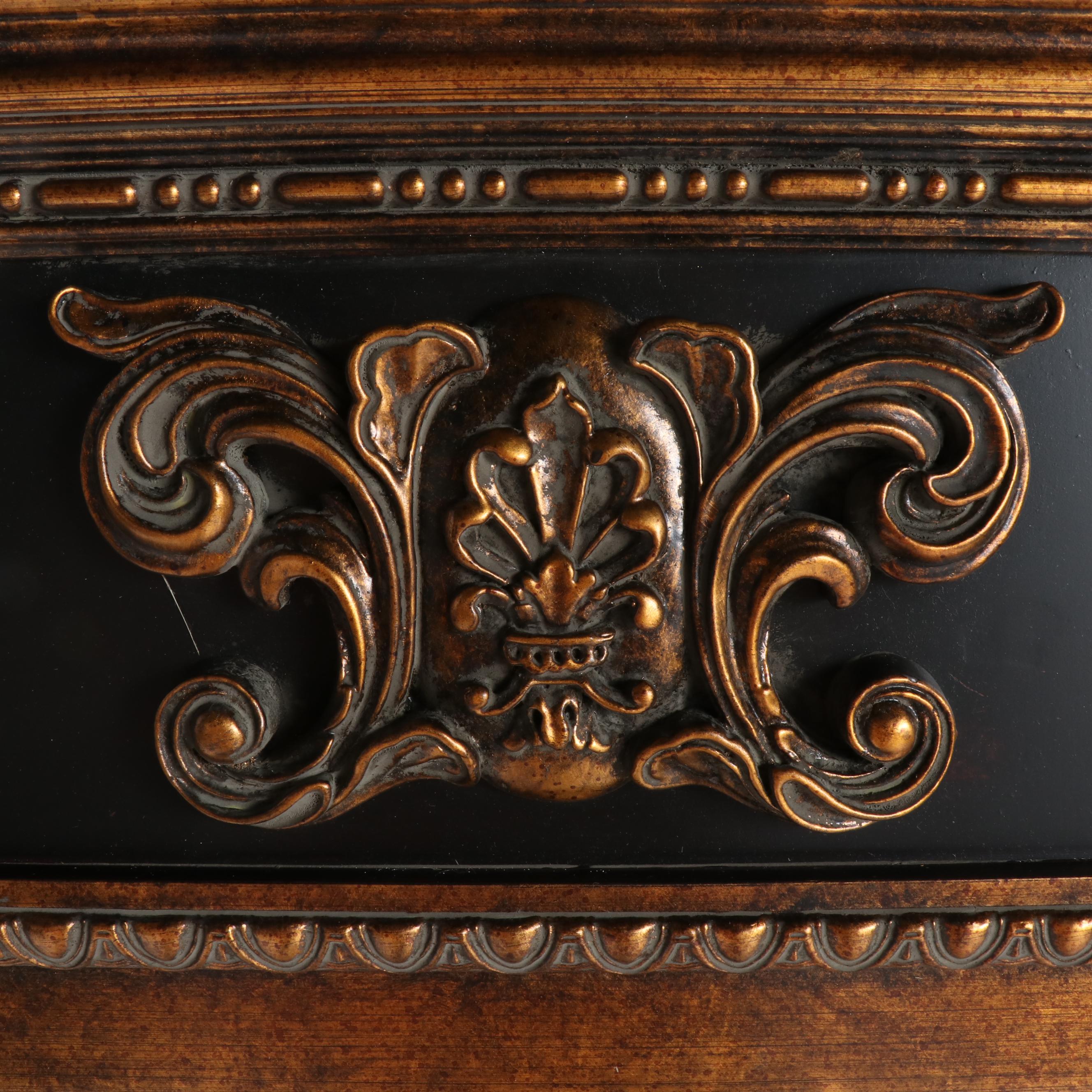 Large Uttermost Ebonized and Parcel-Gilt Mirror