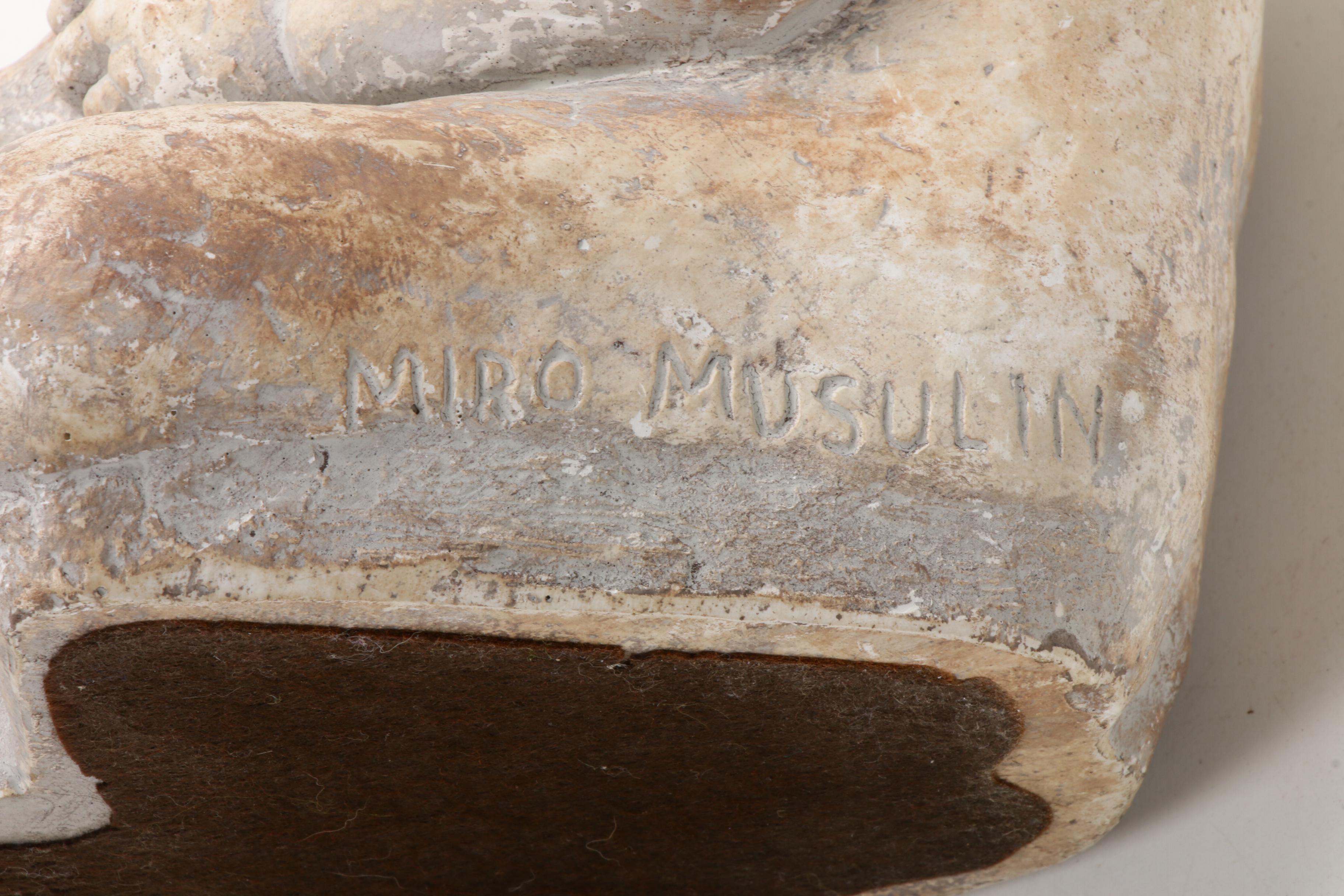 Painted Tin Head Antique Baby Doll with Angel and Child Decorations
