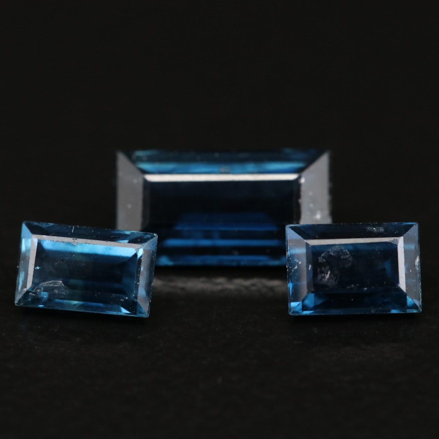 Loose 1.44 CTW Rectangular Faceted Sapphires