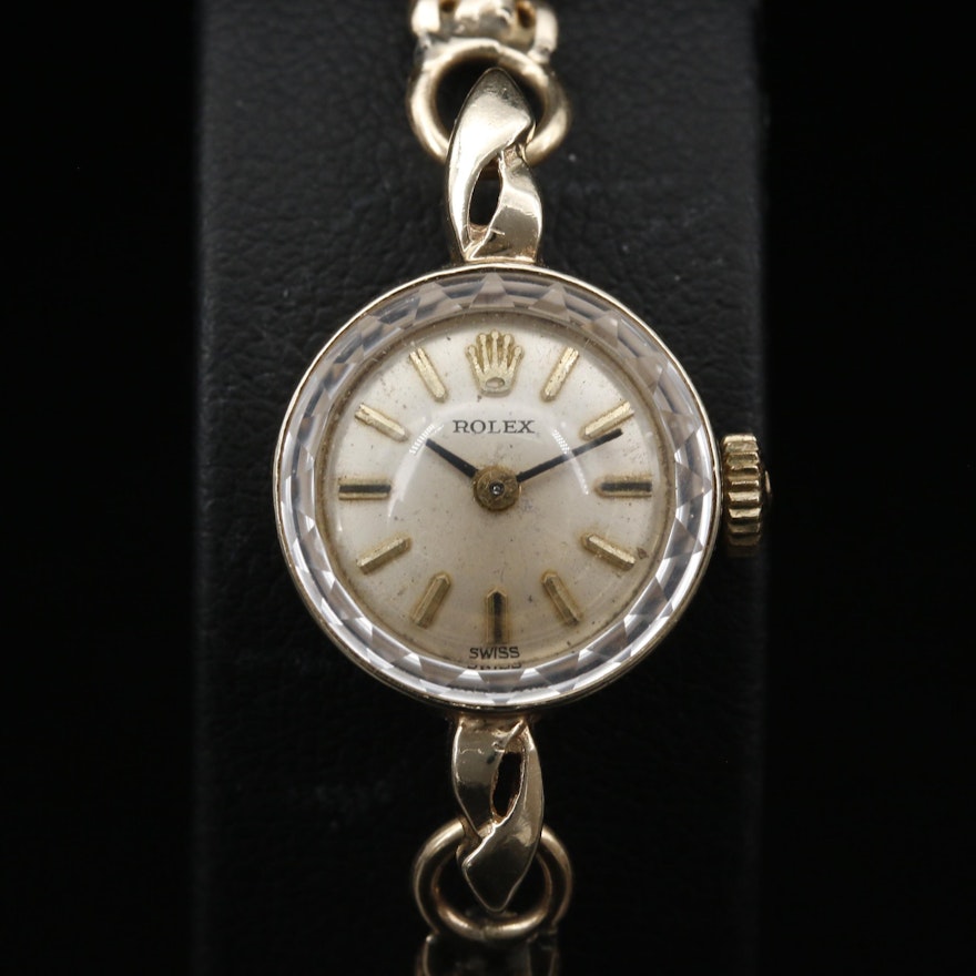 Rolex 14K Gold Stem Wind Wristwatch