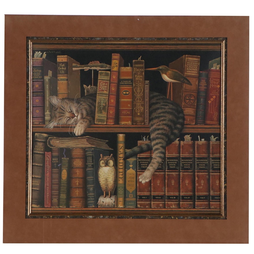 Charles Wysocki Offset Lithograph "Frederick the Literate", 1992