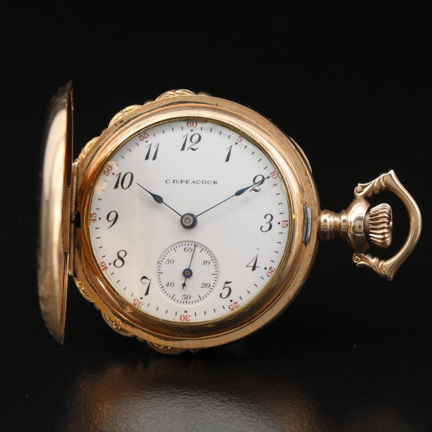 Elgin for C.D. Peacock Chicago Gold Filled Pocket Watch, Circa 1911