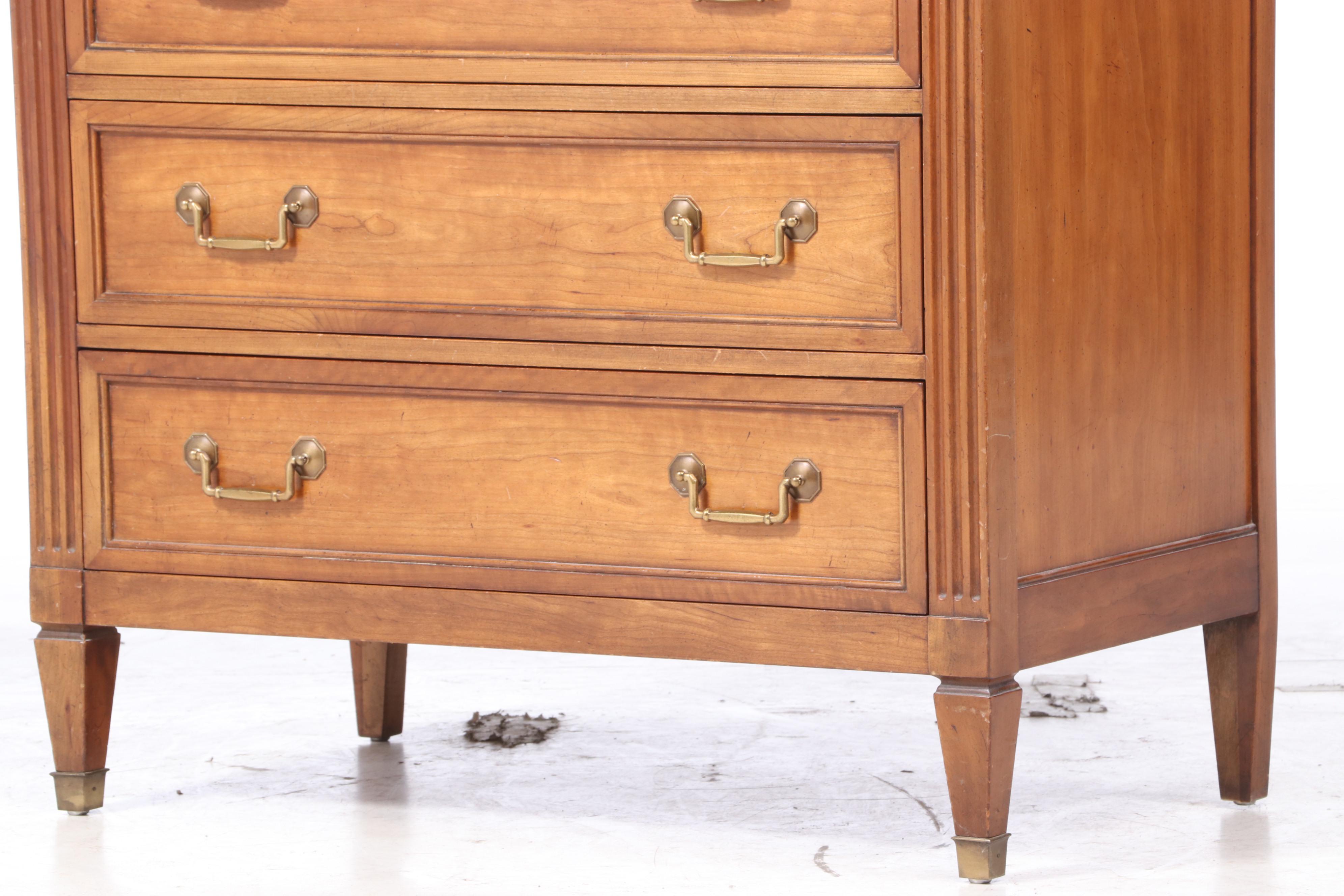Kindel "Belvedere" Cherrywood Seven-Drawer Chest, Mid to Late 20th Century