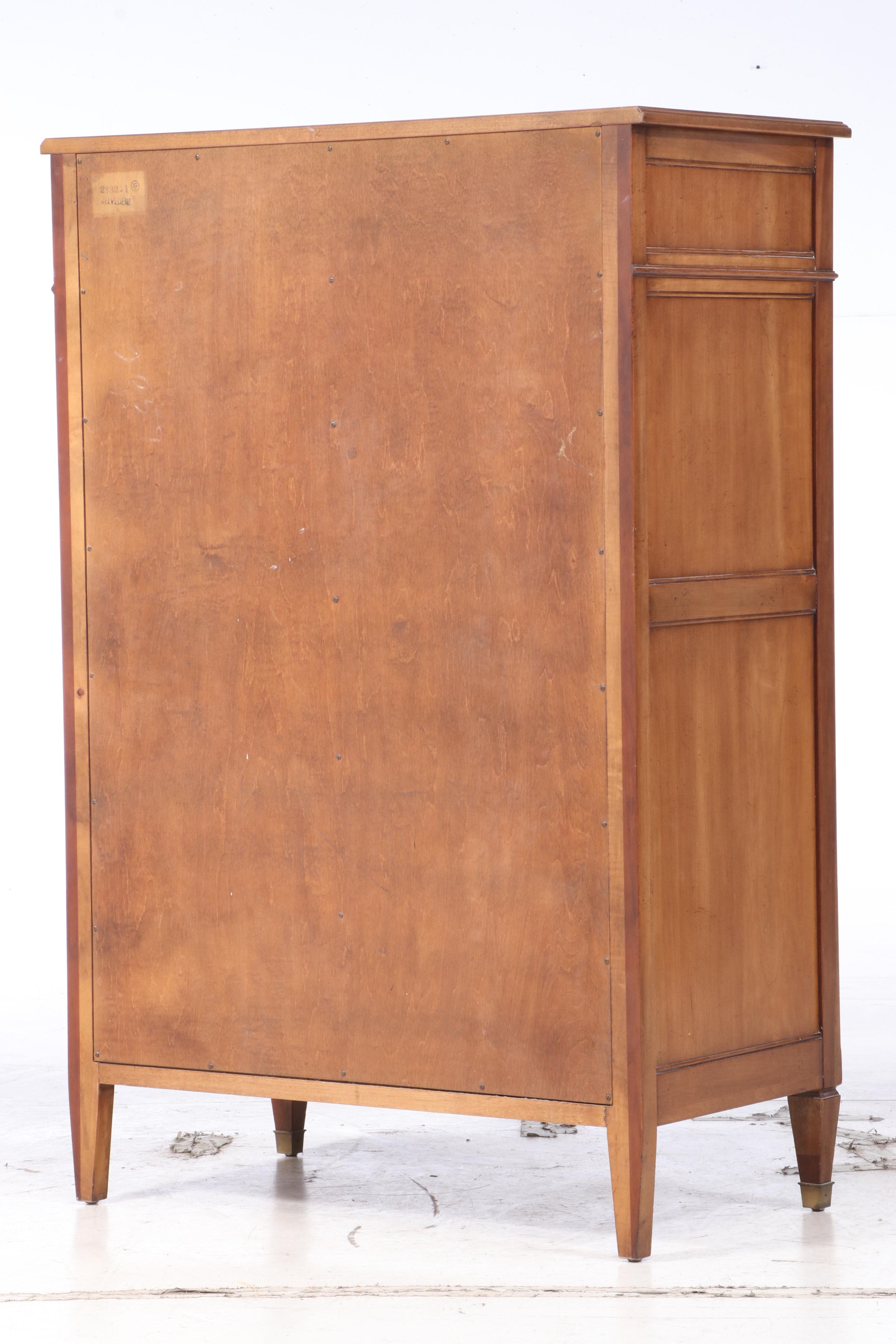 Kindel "Belvedere" Cherrywood Seven-Drawer Chest, Mid to Late 20th Century