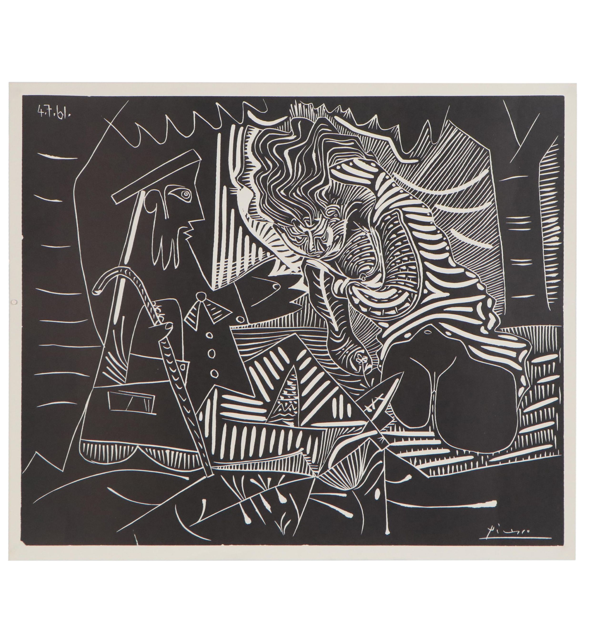 Lithograph after Pablo Picasso "Le Dejeuner sur L'herbe", 21st Century