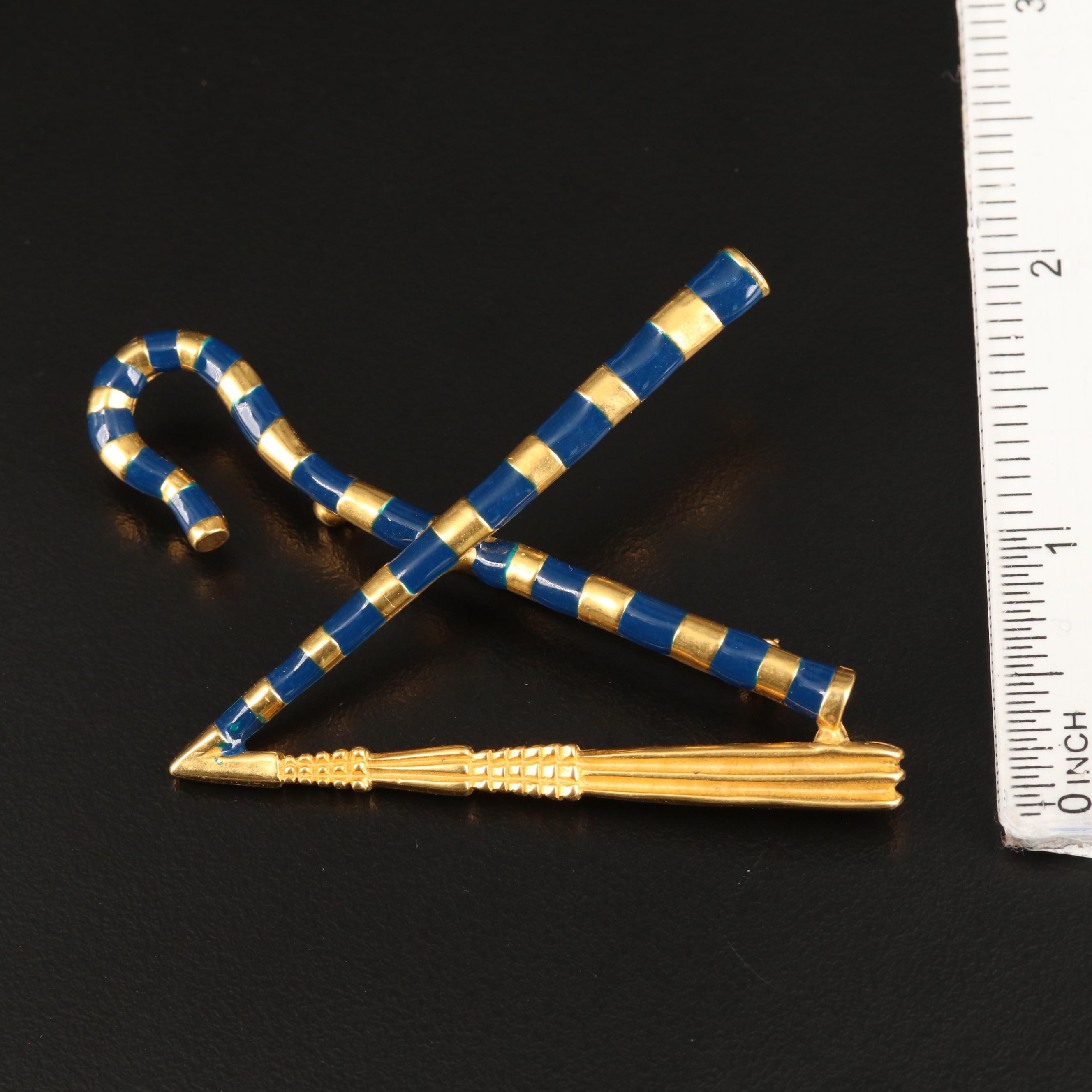 Jewelry Featuring Museum of Modern Art Egyptian Crook and Flail Brooch
