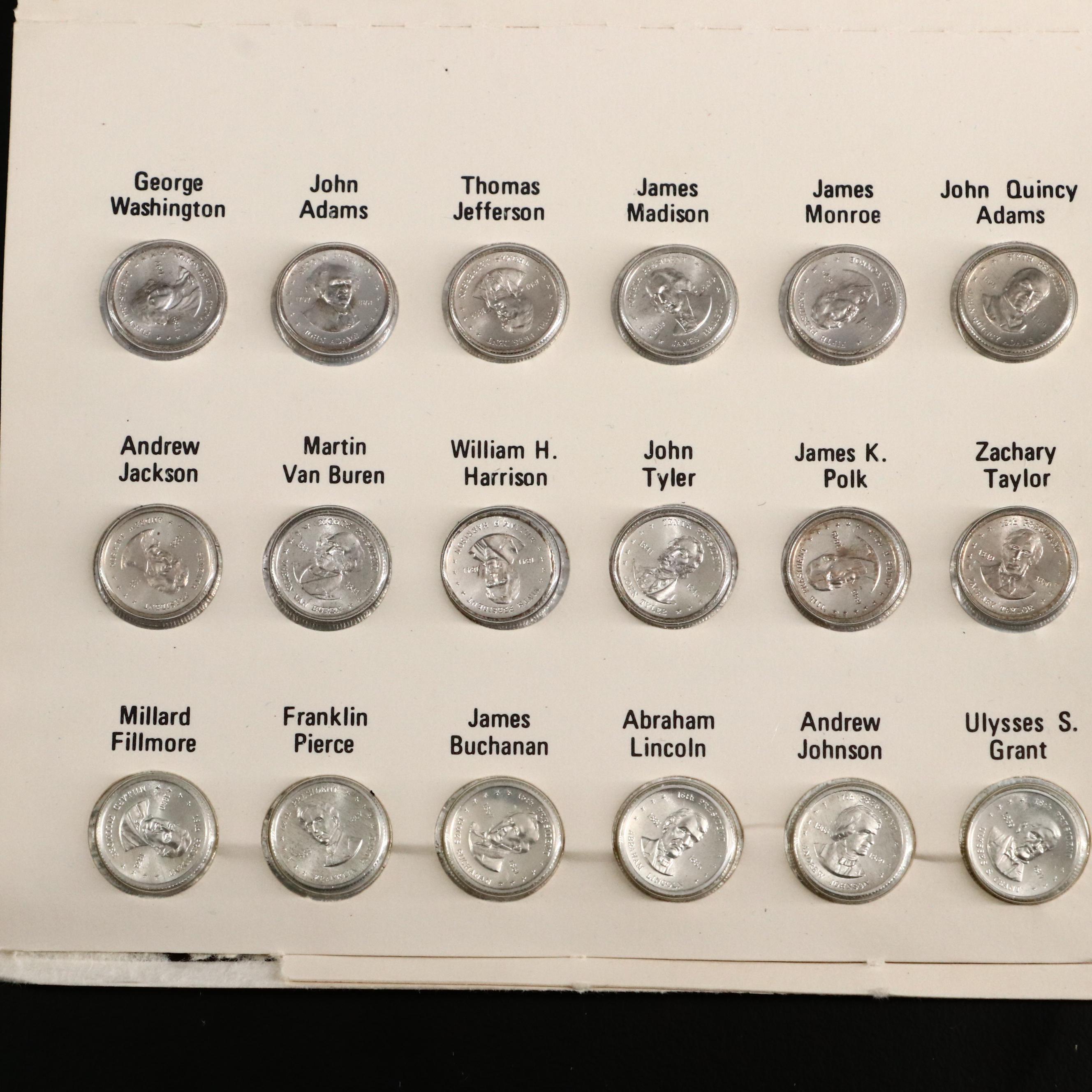 First Edition Franklin Mint Sterling Silver Presidential Mini-Coin Set