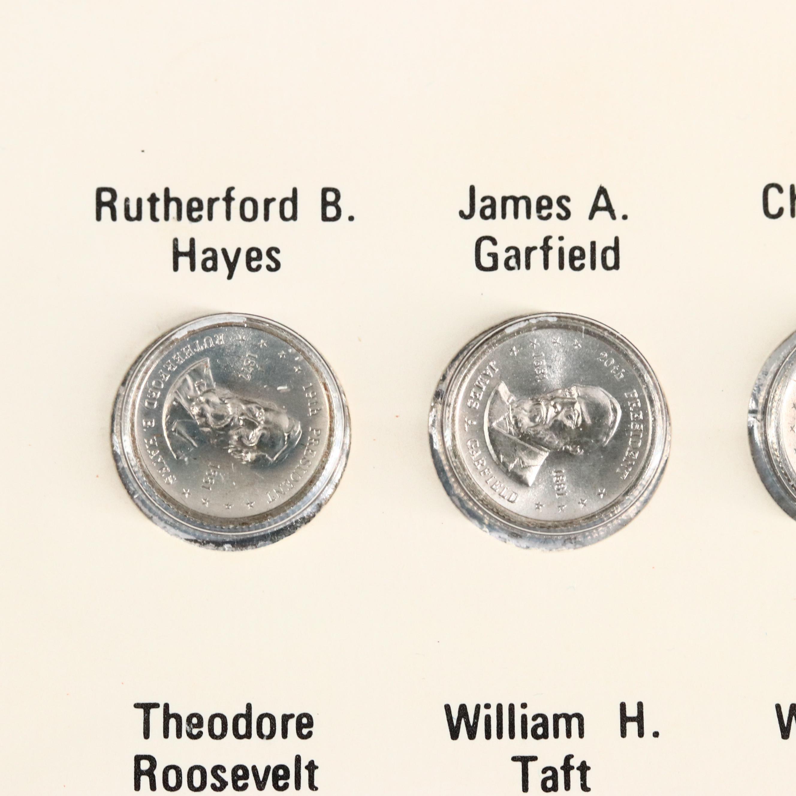 First Edition Franklin Mint Sterling Silver Presidential Mini-Coin Set