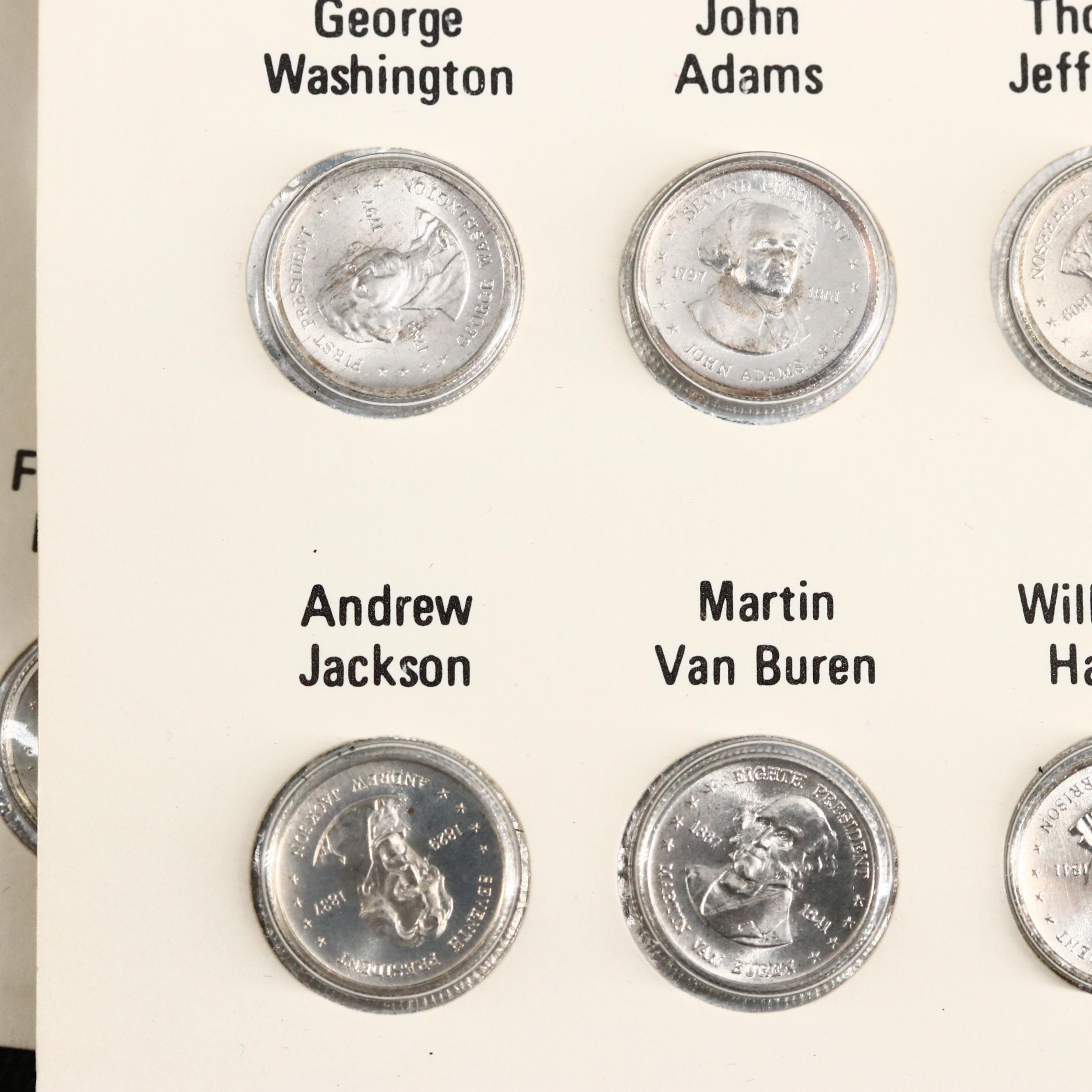 First Edition Franklin Mint Sterling Silver Presidential Mini-Coin Set