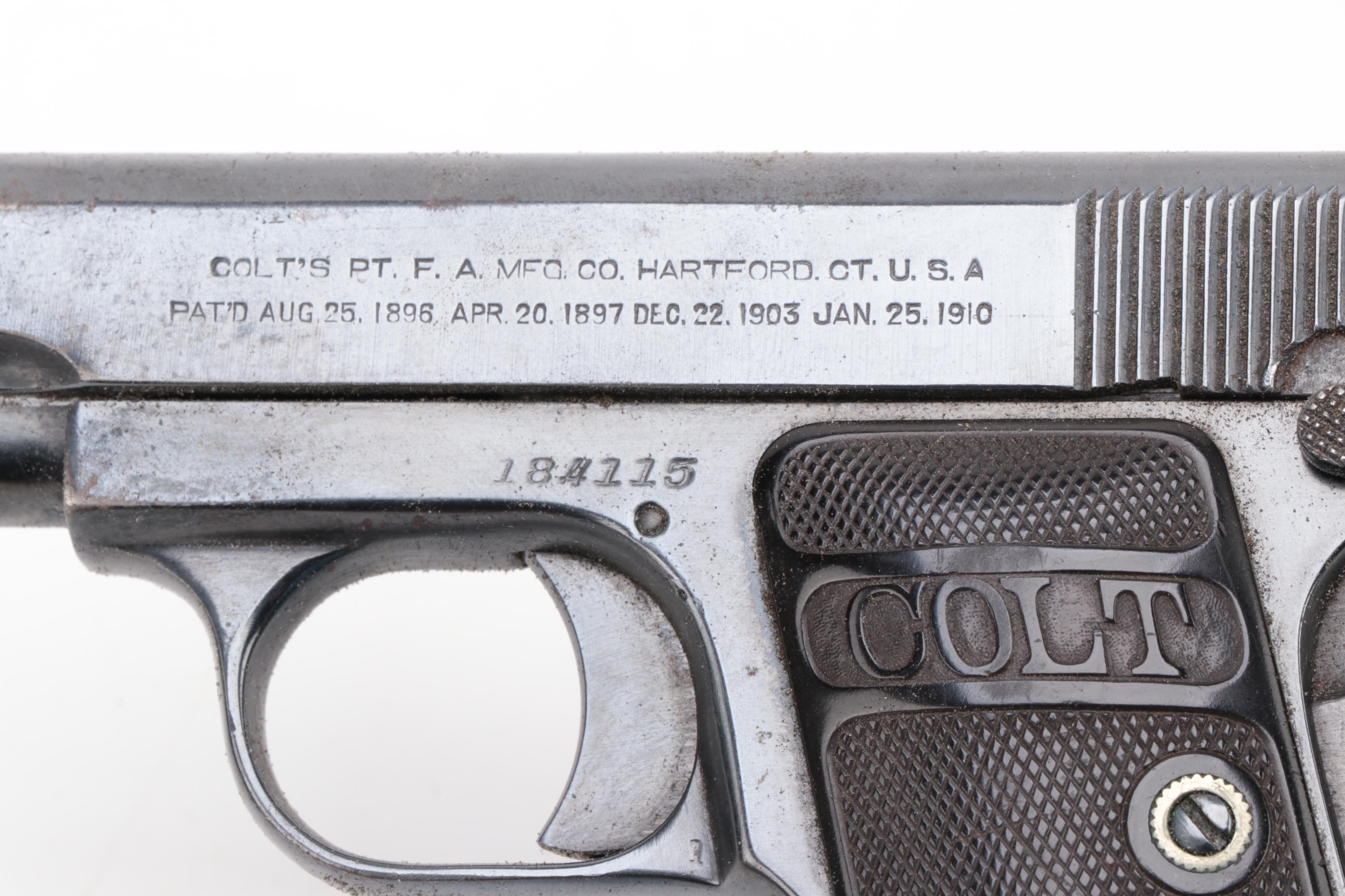 Colt .25 Caliber Model 1908 Semi-Auto Vest Pocket Pistol, 1918