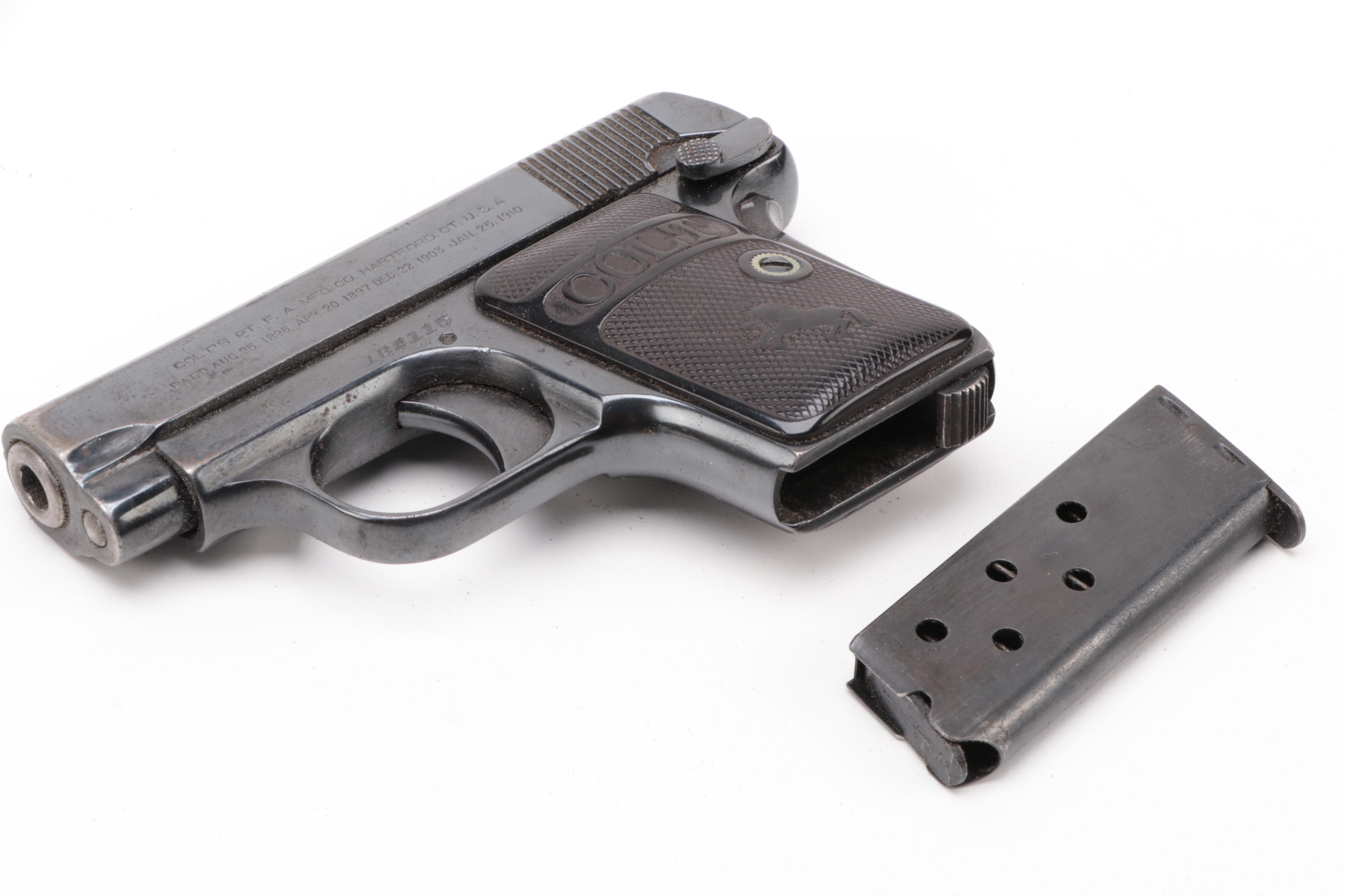 Colt .25 Caliber Model 1908 Semi-Auto Vest Pocket Pistol, 1918