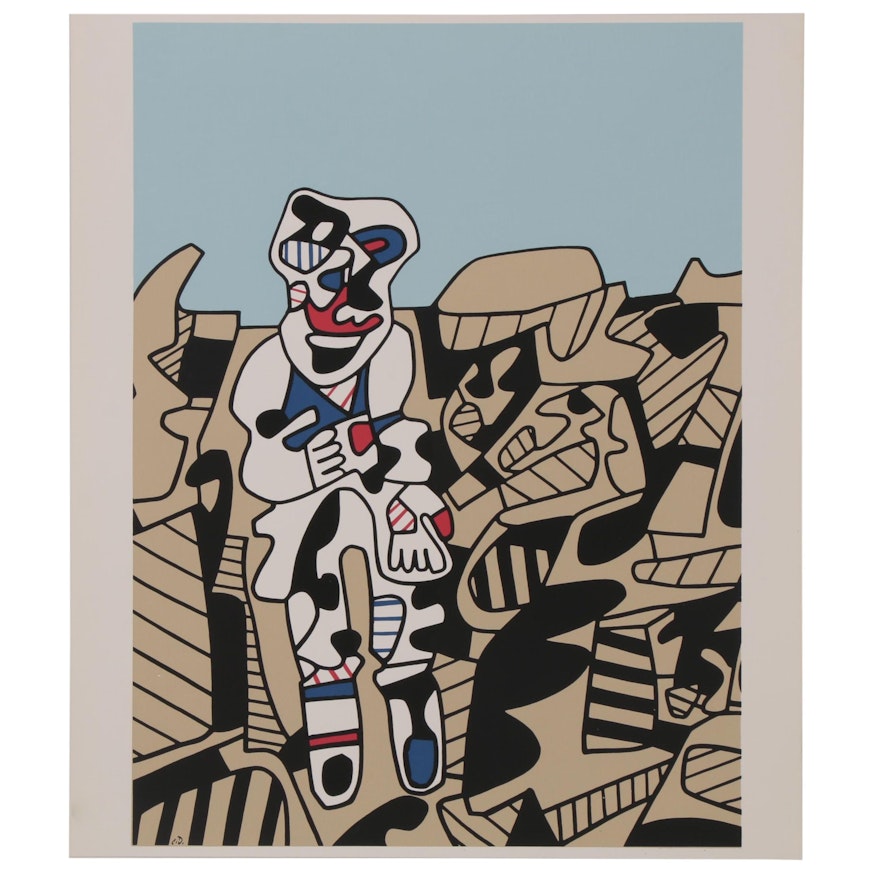 Serigraph after Jean Dubuffet "Inspection of the Territory", 21st Century