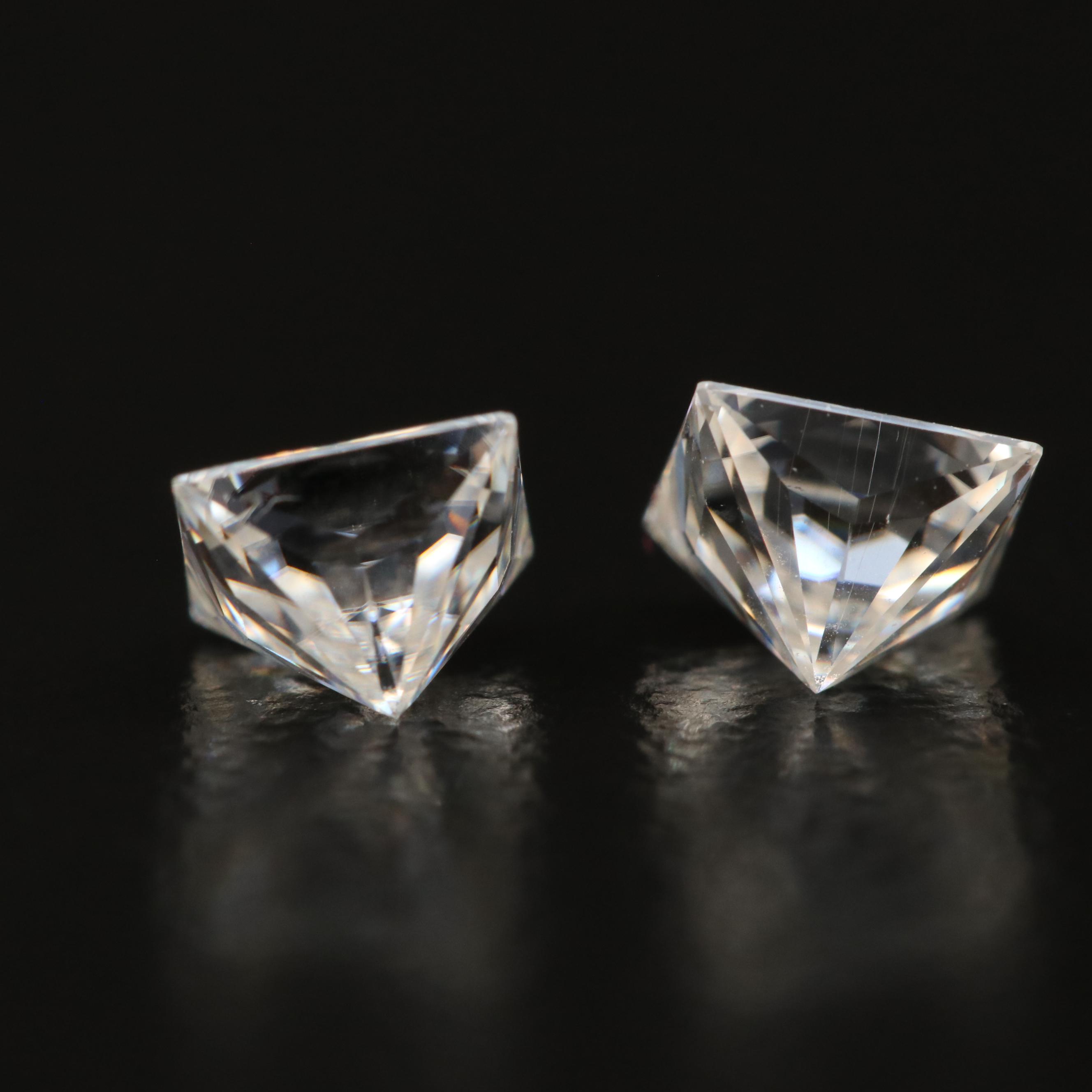 Matched Pair of Loose Laboratory Grown Moissanites
