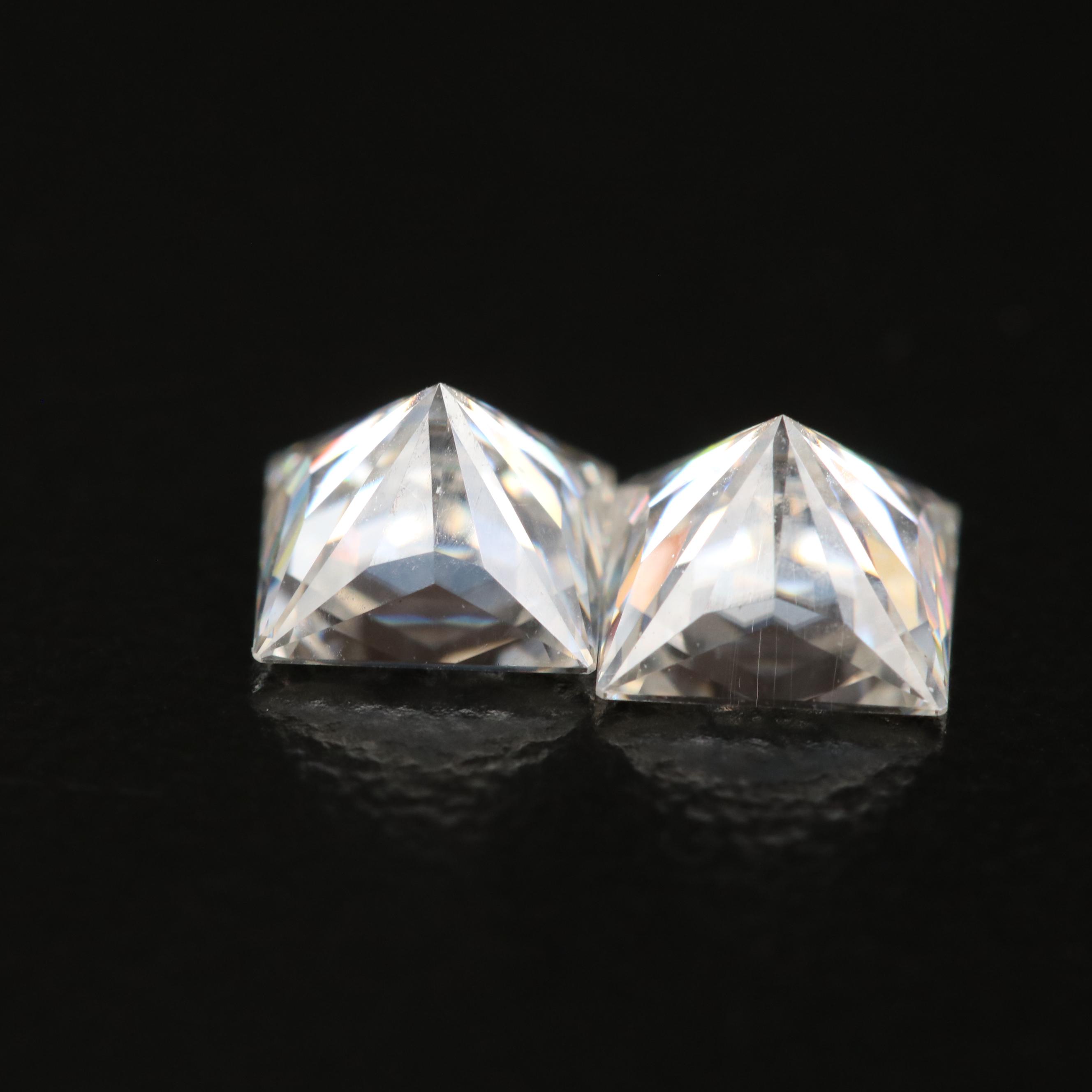 Matched Pair of Loose Laboratory Grown Moissanites