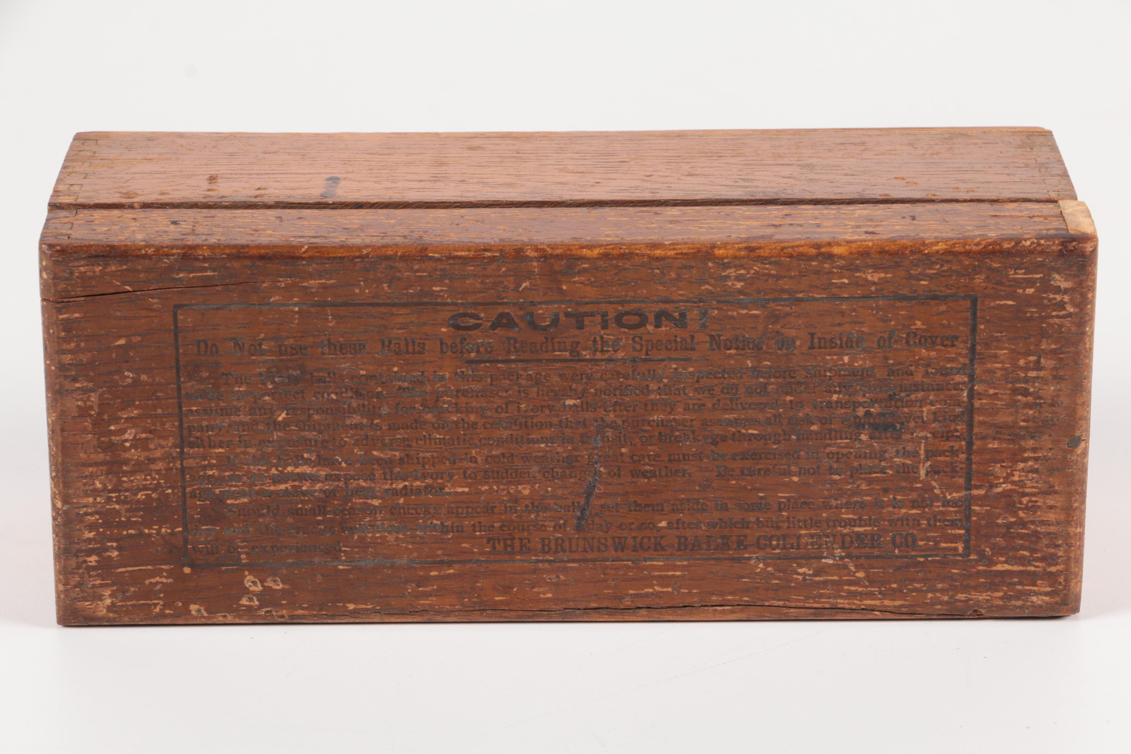 Brunswick Balke Collender Co. and Other Billiards Game Items