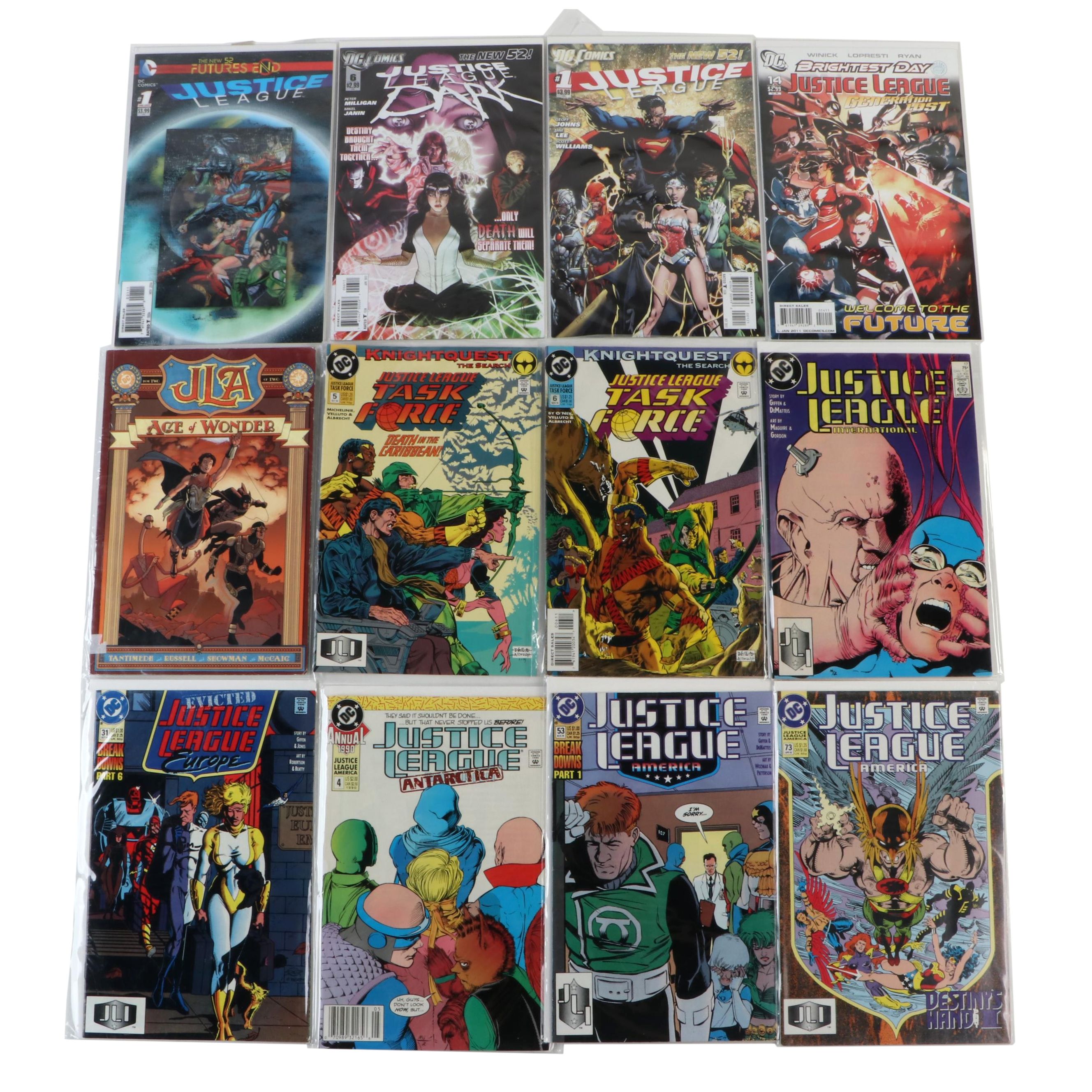 "Justice League" Comics, Including "Dark," and "International"