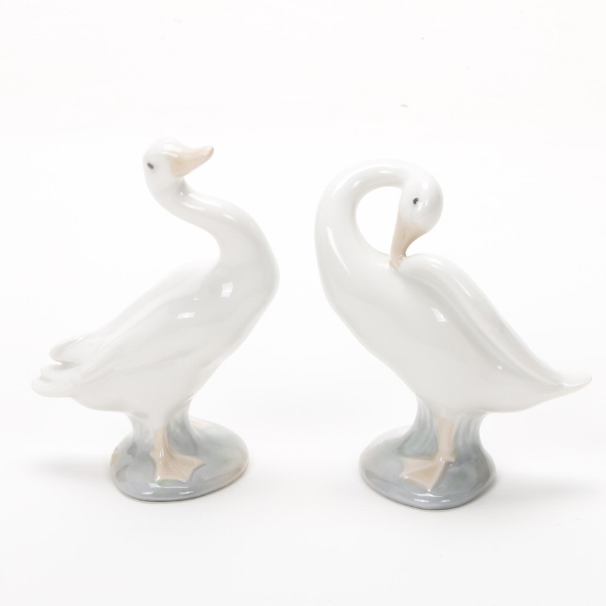 Lladró "Little Duck" Porcelain Figurines Designed by Fulgencio García