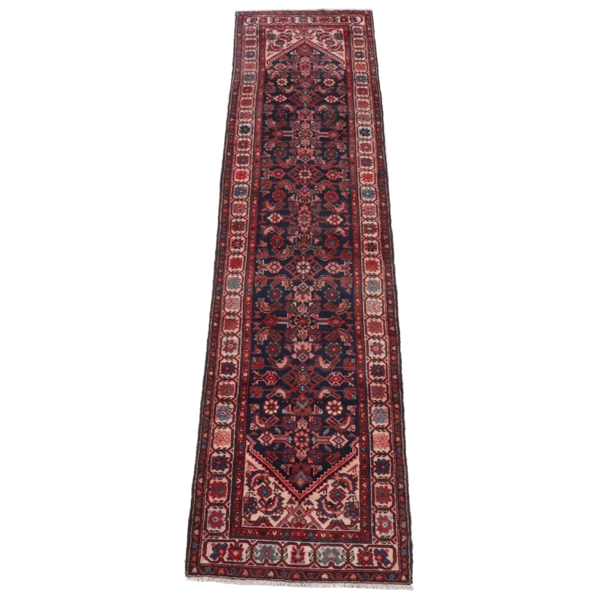 3'1 x 12'2 Hand-Knotted Persian Hamadan Wool Long Rug