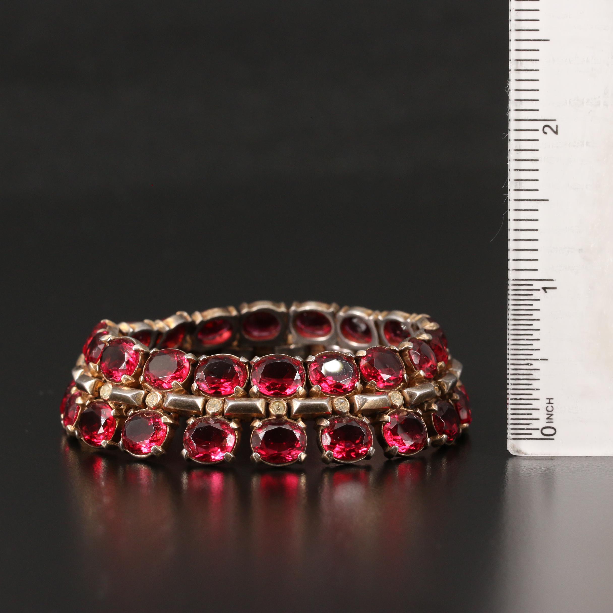 Vintage Crown Trifari Sterling Silver Matching Necklace and Bracelet Set