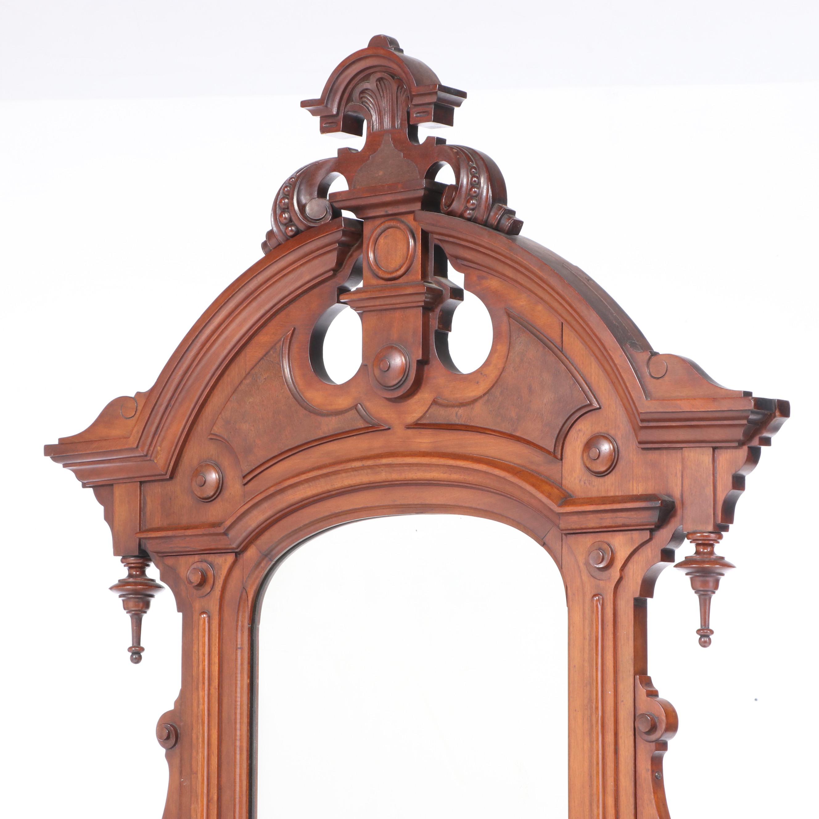 Mitchell & Rammelsberg Victorian Marble Top Walnut Vanity, Late 19th Century