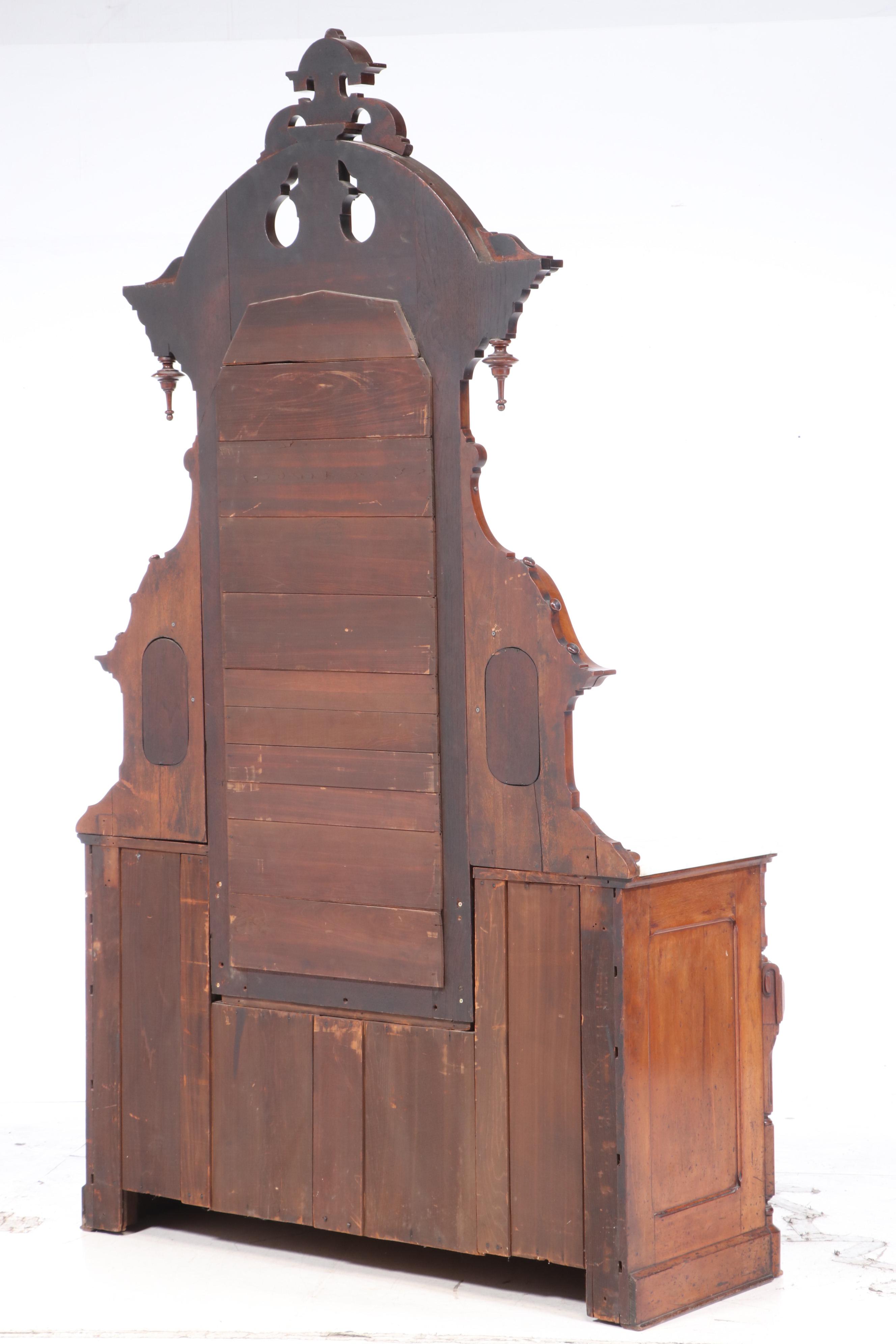 Mitchell & Rammelsberg Victorian Marble Top Walnut Vanity, Late 19th Century