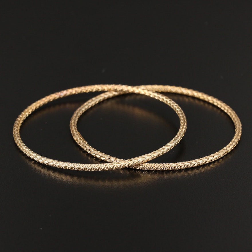 Sterling Silver Woven Bangles