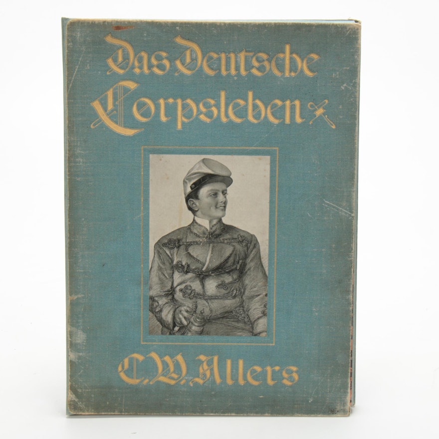 "Das Deutsche Corpsleben" by F. Moldenhauer with Prints After C. W. Allers, 1902