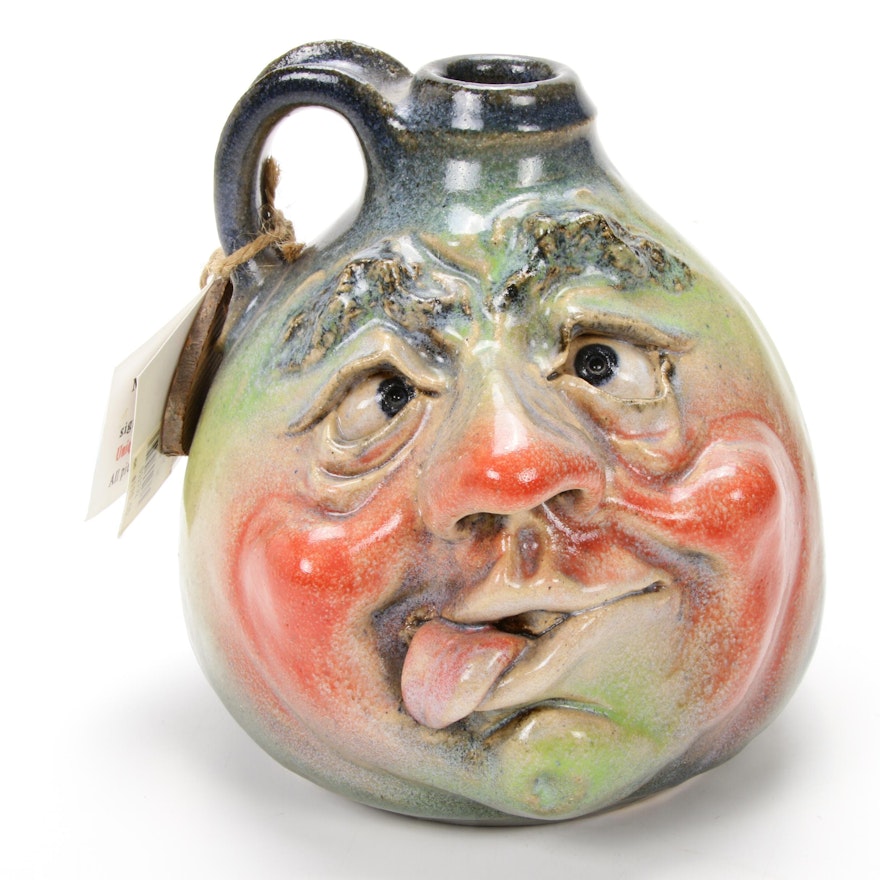 Ed Klimek Art Pottery Face Jug "Butch"