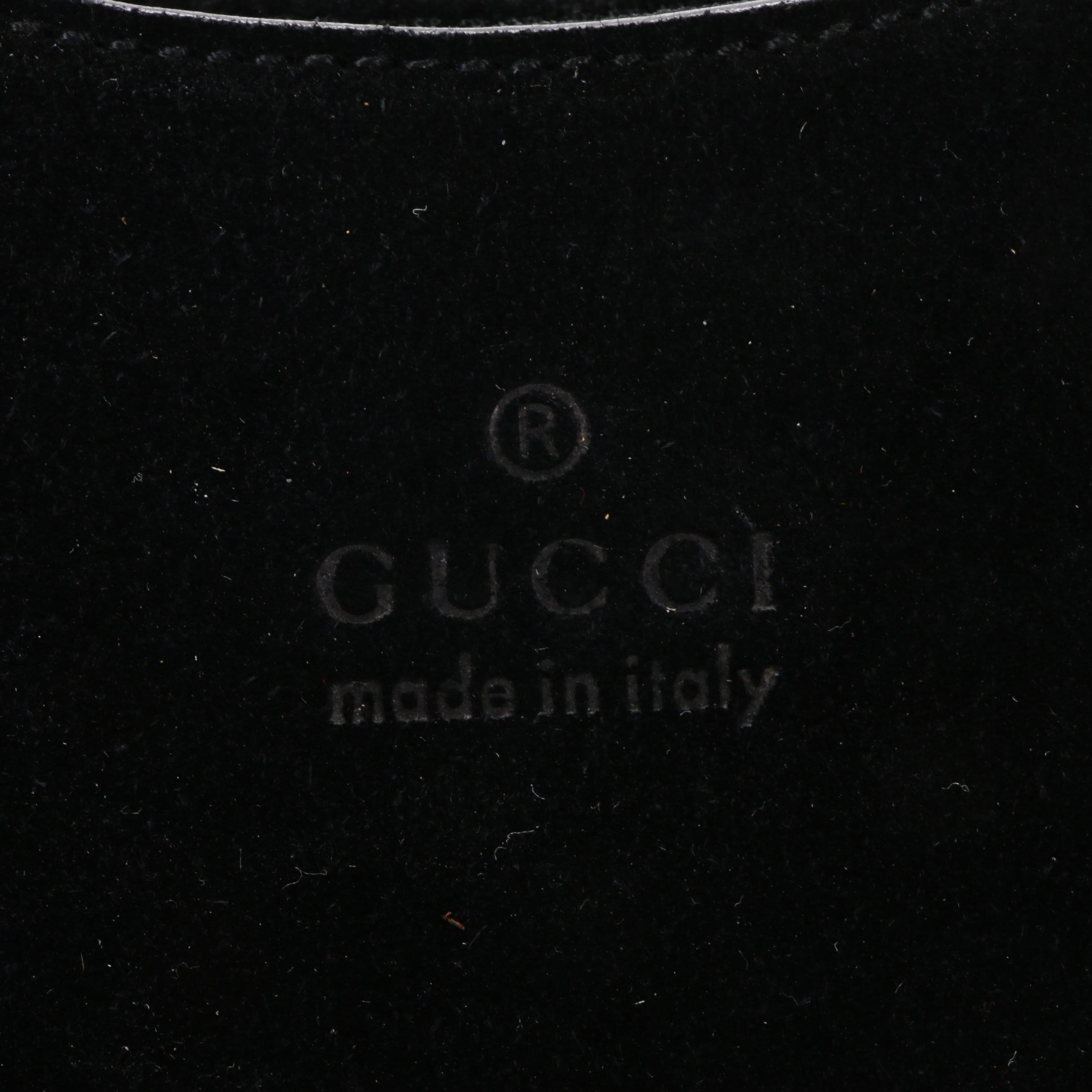 Gucci Bamboo Handle Black Suede and Leather Handbag